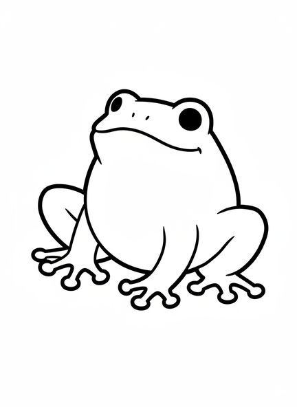 Riesiger Frosch, Bibel Frosch Malvorlage für Kleinkinder im Alter von 2-3 Jahren