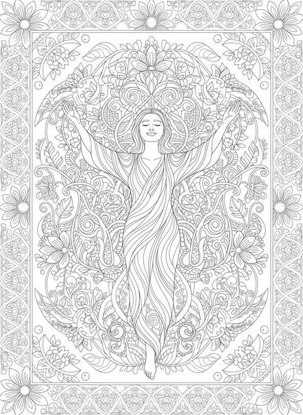 Pessoa orando com alegria, página para colorir de 1 Tessalonicenses 5:16 no estilo de journaling bíblico para adultos.