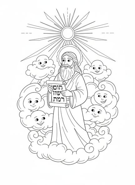 Isaïe recevant de l'encouragement, page à colorier sur Isaïe 41:10 N'aie pas peur pour les enfants de 5 à 10 ans