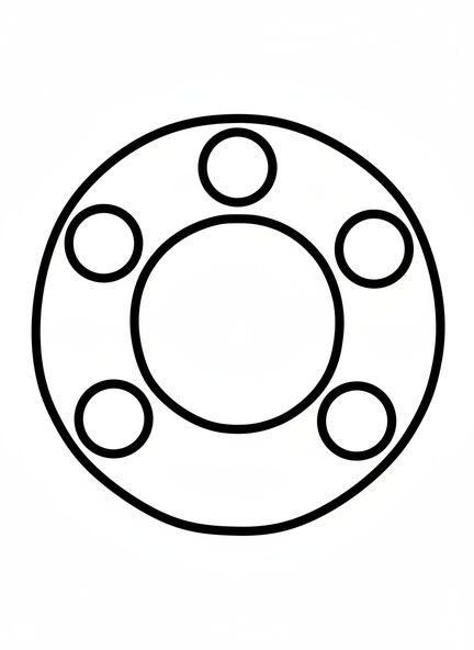 Grande couronne de l'Avent, page à colorier de la couronne de l'Avent pour les tout-petits de 2 à 3 ans