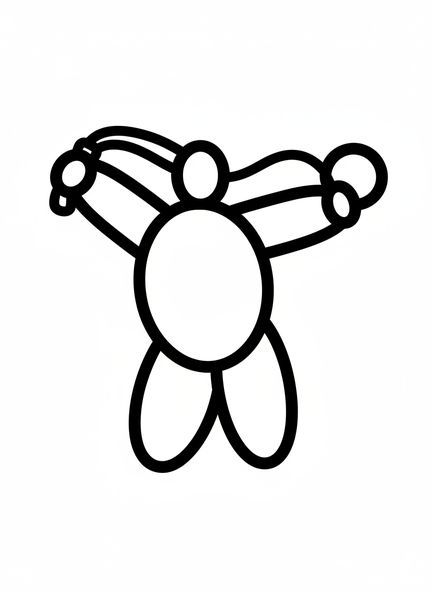 David tenant une fronde, page à colorier de David Roi pour les tout-petits de 2 à 3 ans