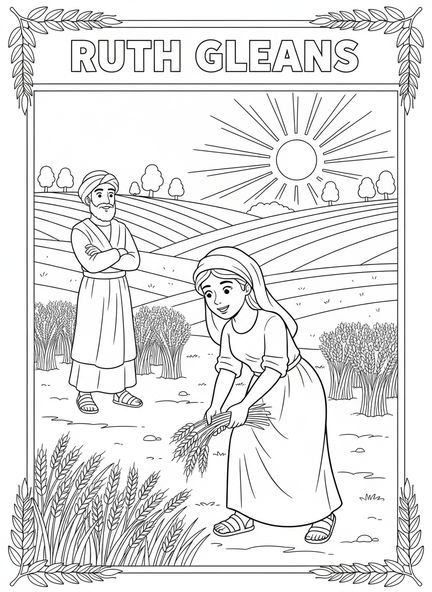 Ruth Coloring Page for Kids — Free Printable