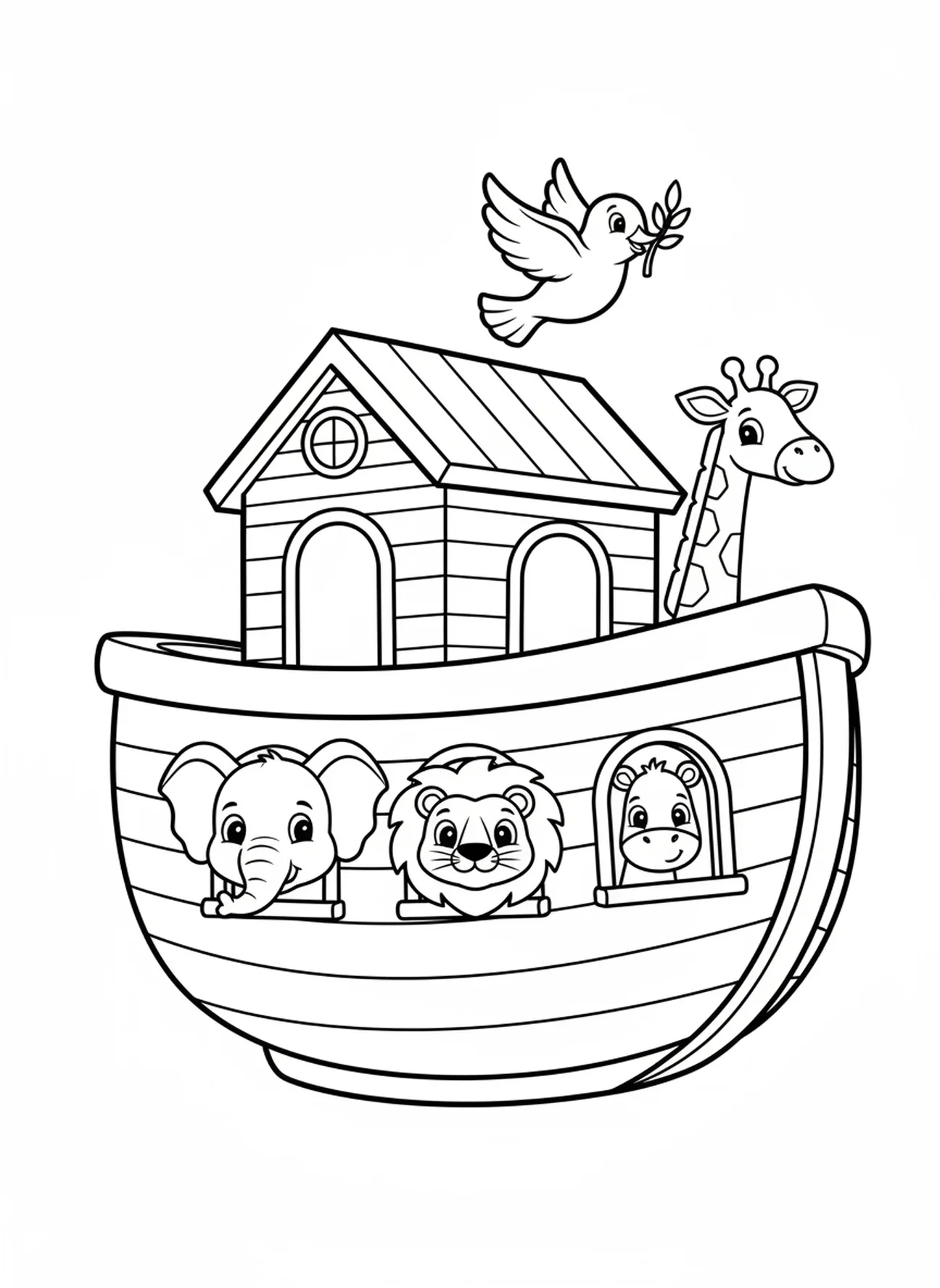 Gruppe von Cartoon-Tieren, Ausmalbild für die zweite Adventskerze für Vorschulkinder im Alter von 3-5 Jahren