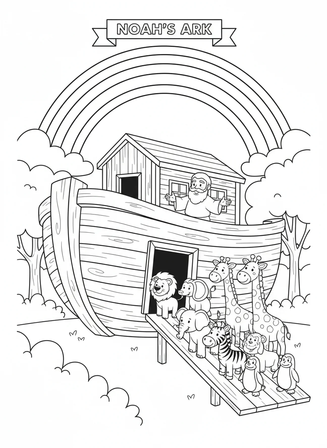 Tierpaare, Be Still And Know Ausmalbild für Kinder im Alter von 5-10 Jahren