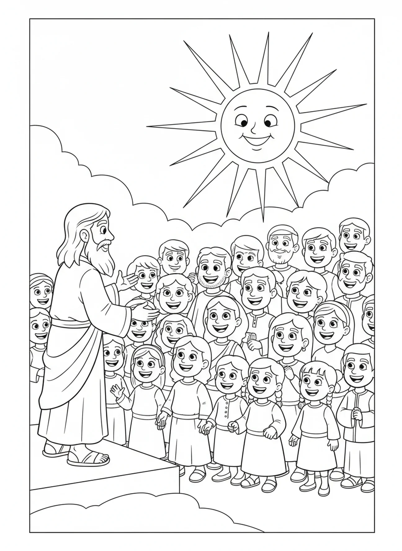 Isaïe parlant aux gens, page à colorier sur Isaïe 41:10 N'ayez pas peur pour les enfants de 5 à 10 ans