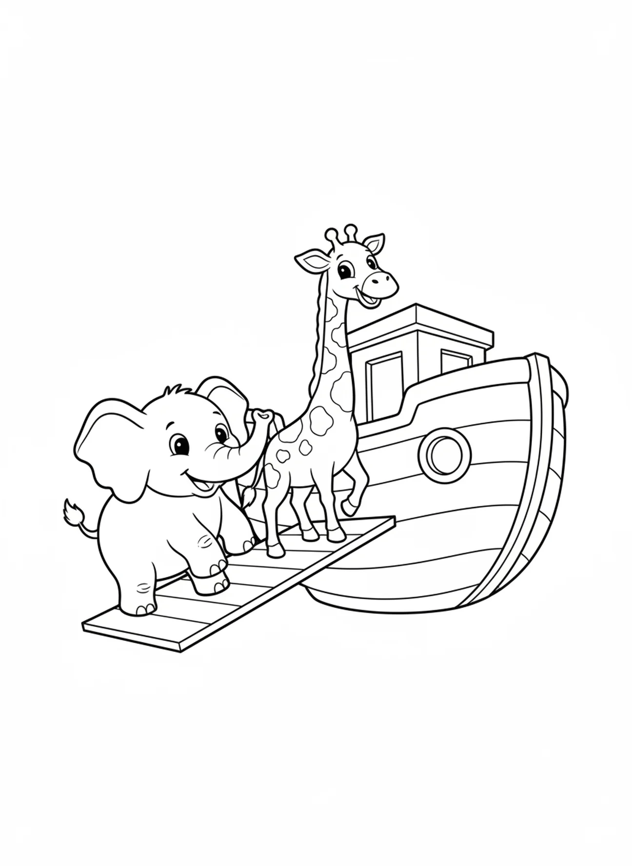 Pareja de animales subiendo, Lucas 6:31 Hacer a los demás página para colorear para niños de 3 a 5 años.