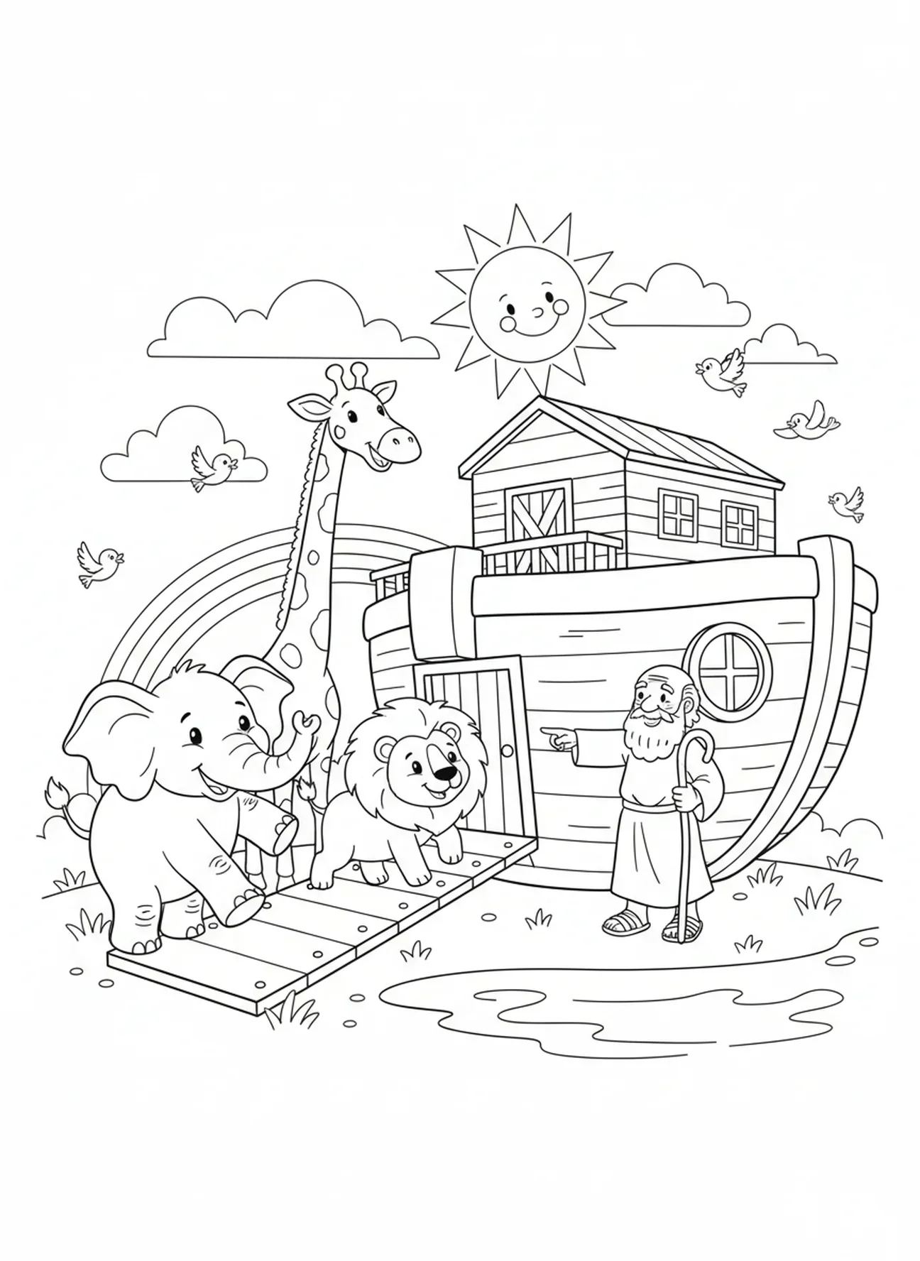 Stel van cartoonolifanten, Filippenzen 1:6 kleurplaat voor kinderen van 5-10 jaar
