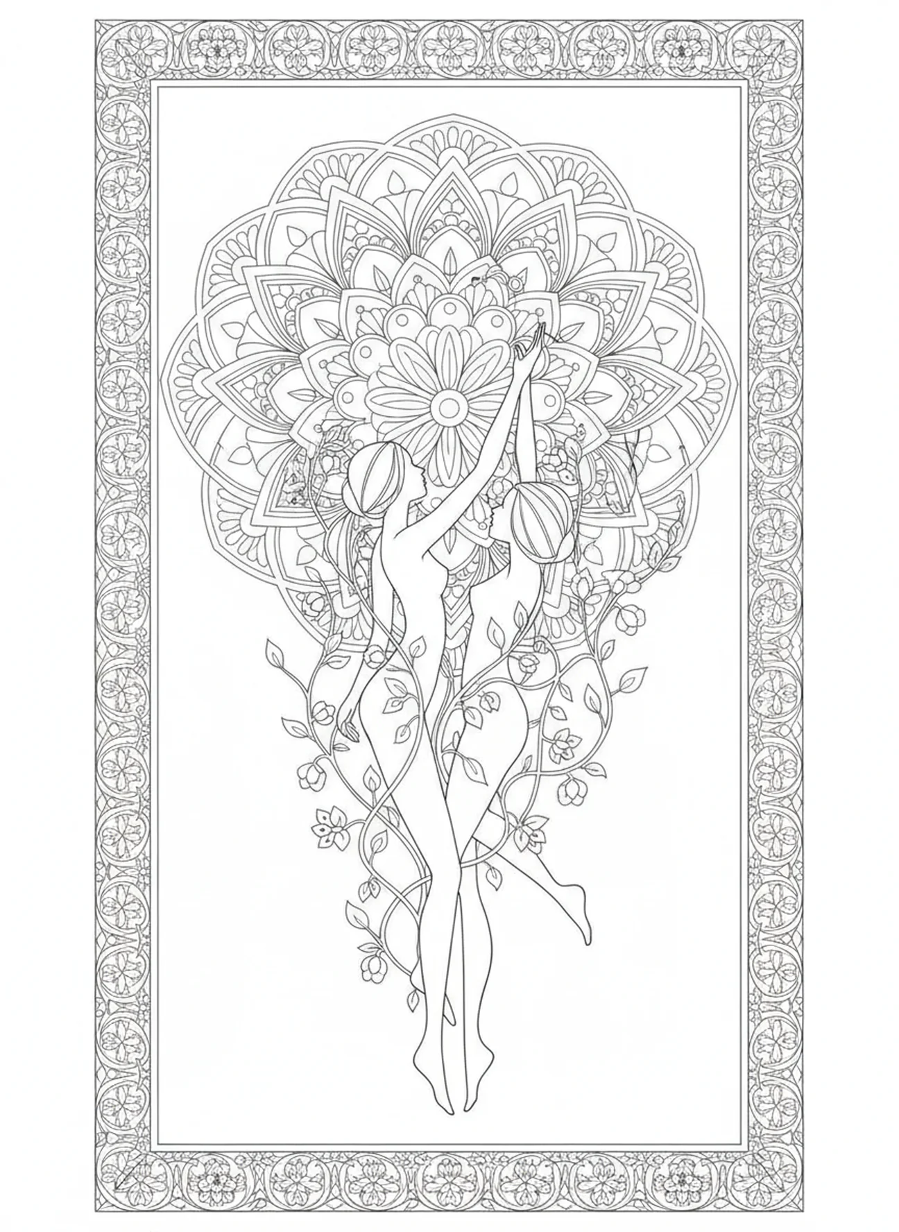 Par de amigos se apoiando, Provérbios 27:17 Aço Afia coloring page para adultos estilo de journaling bíblico