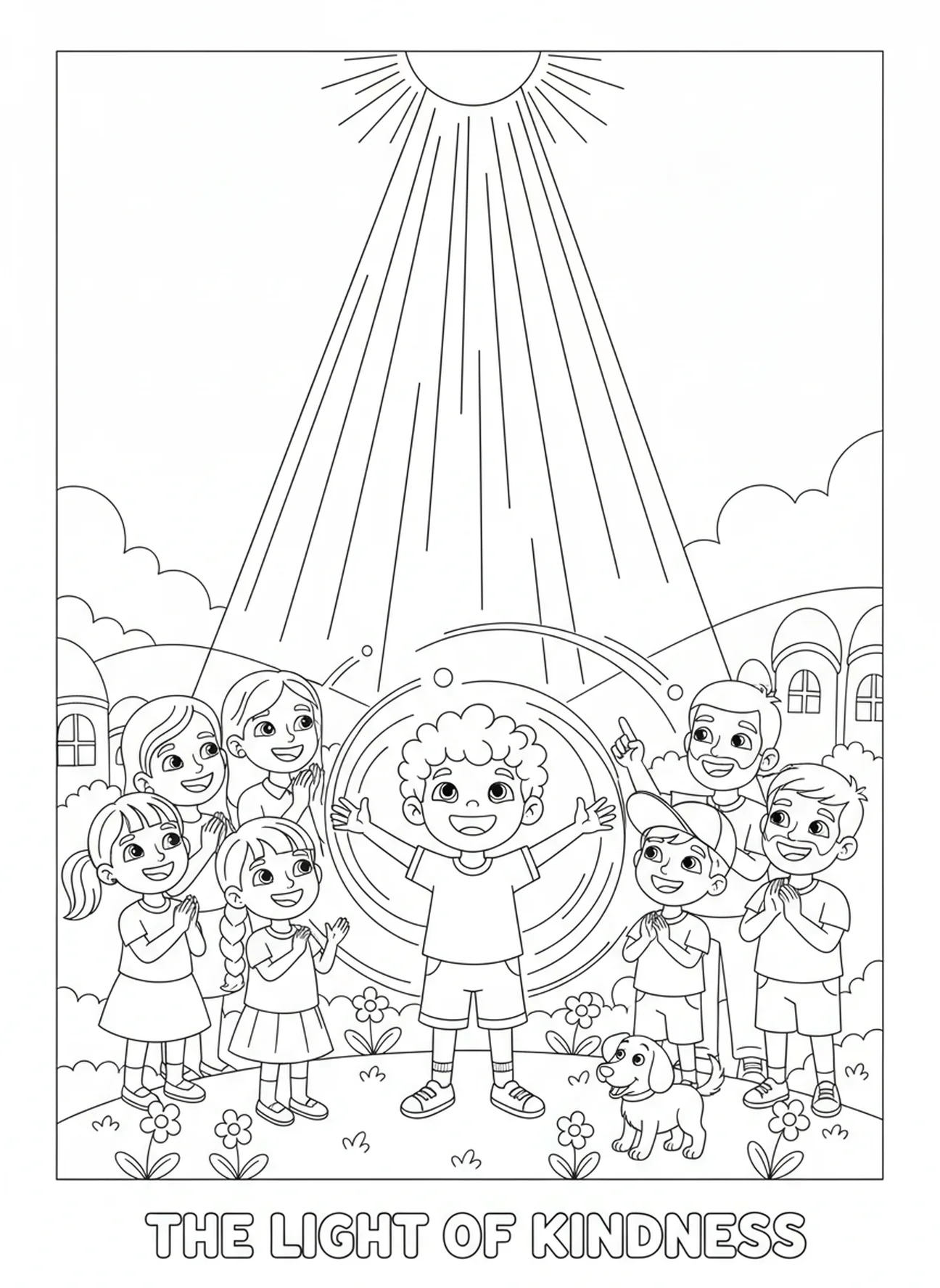 Helles Licht strahlt, Sprüche 3,6 Erkenne ihn Ausmalbild für Kinder im Alter von 5-10 Jahren.