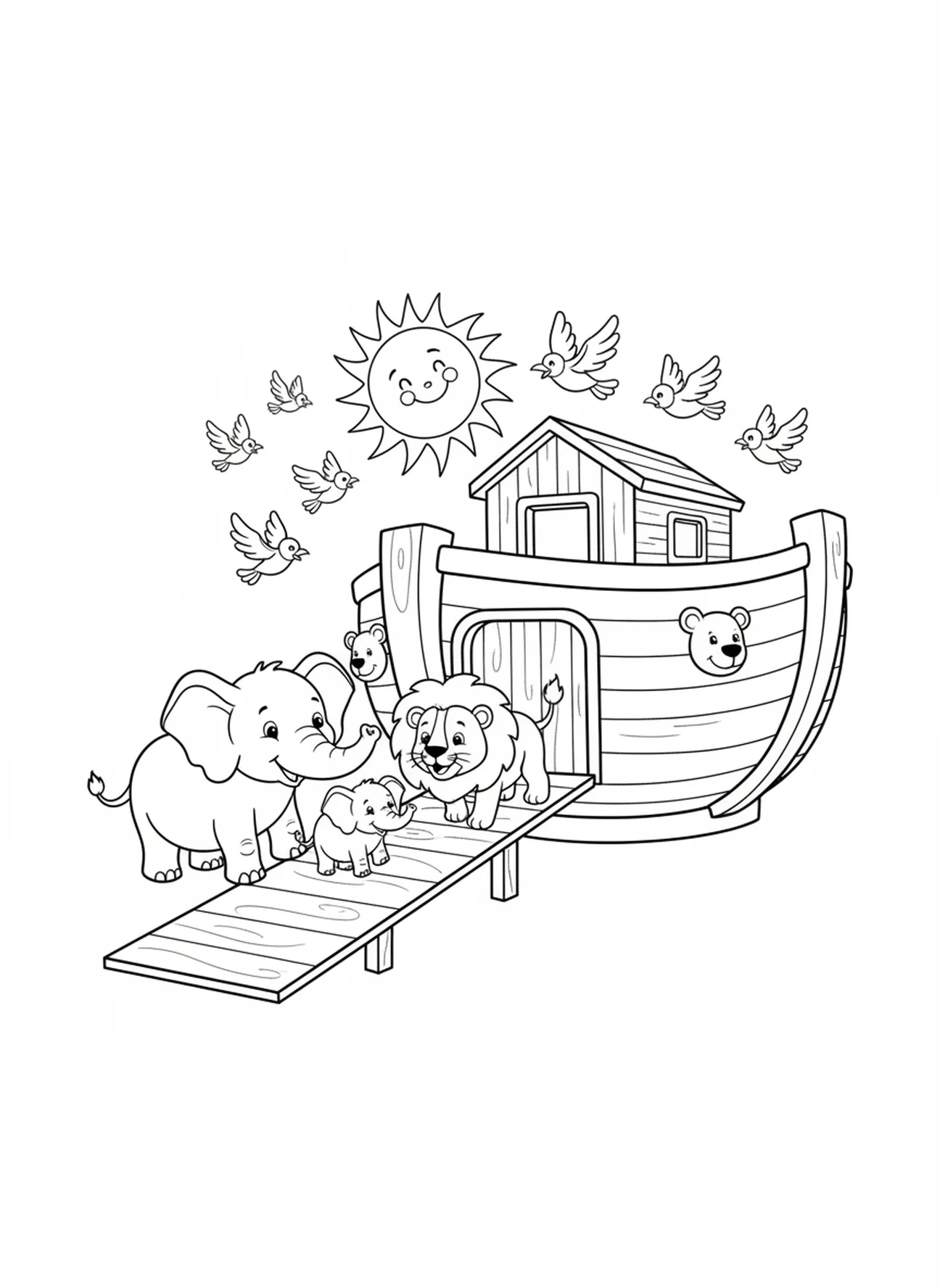 Twee olifanten, Psalm 139:13 kleurplaat voor kinderen van 5-10 jaar.