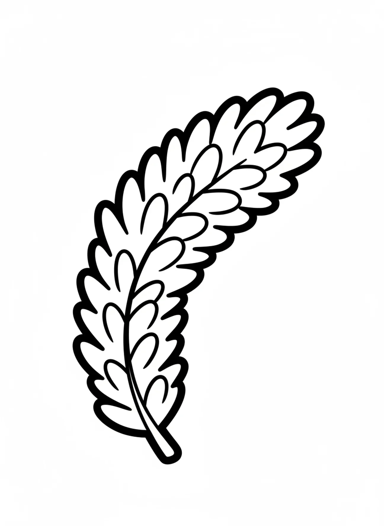 Grandes branches de conifères, page à colorier de la couronne de l'Avent pour les tout-petits de 2 à 3 ans