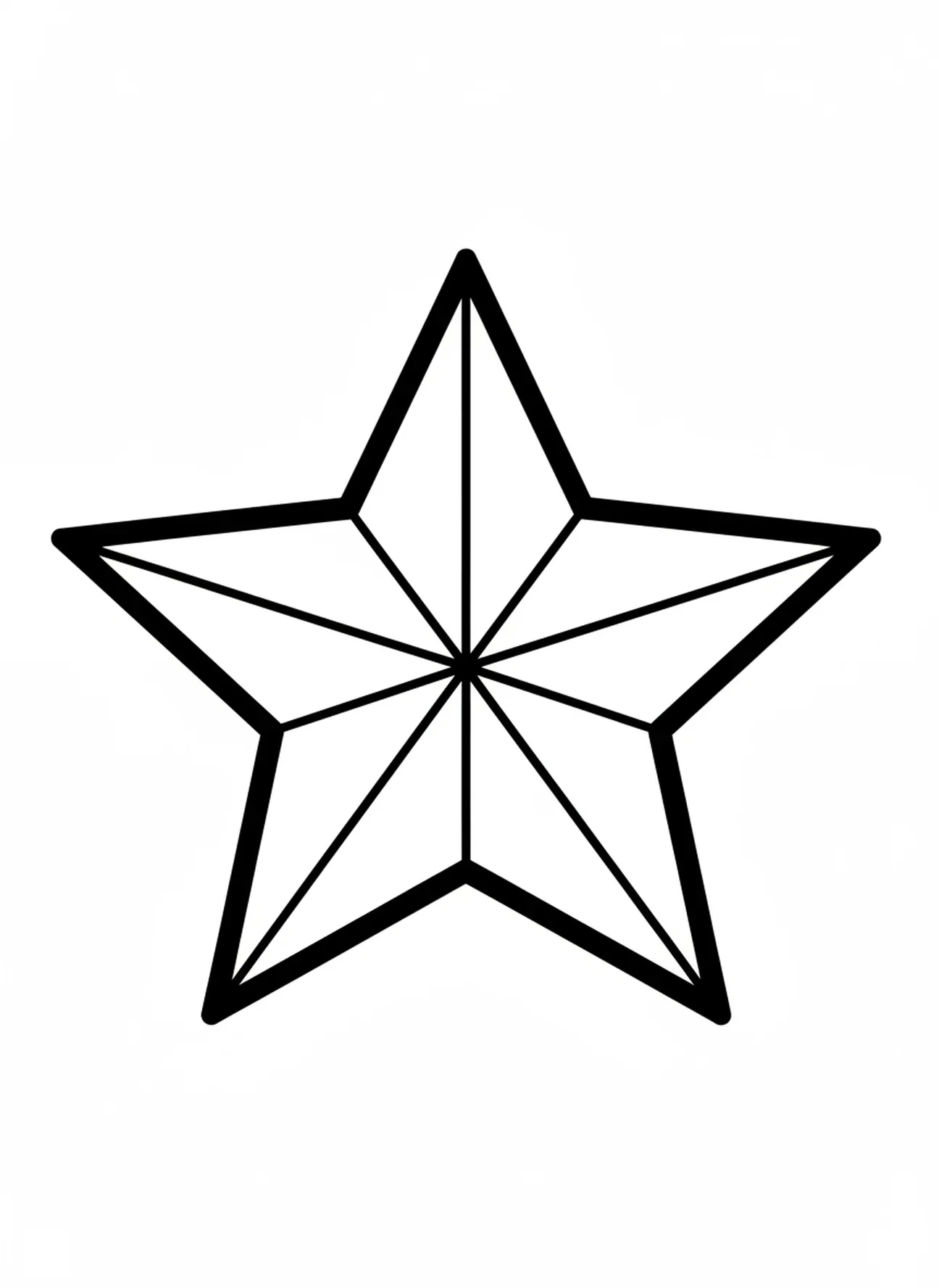 Grande étoile guide, page à colorier des Anges de Noël pour les tout-petits de 2 à 3 ans.