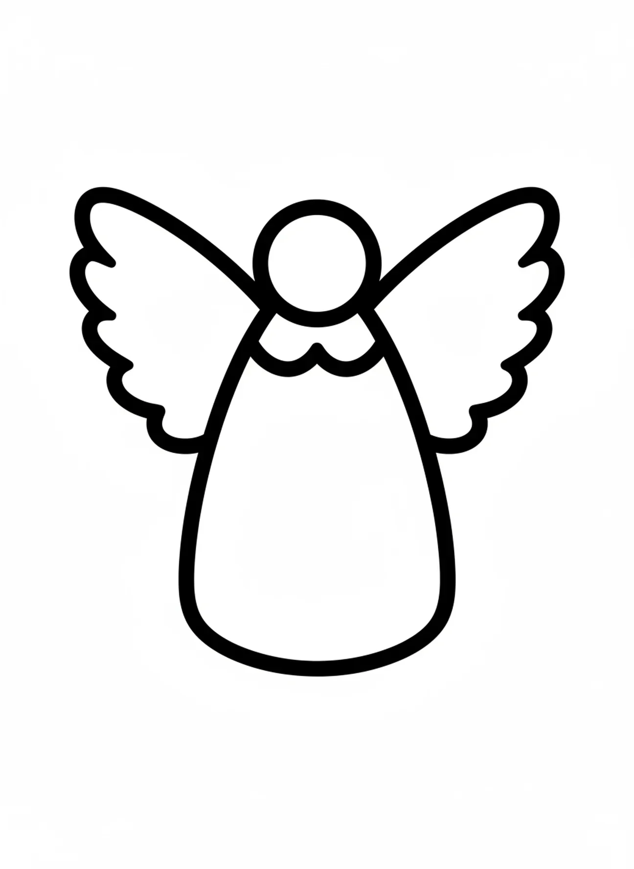 Un ange apparaissant au berger, page à colorier de Noël pour les tout-petits de 2 à 3 ans.