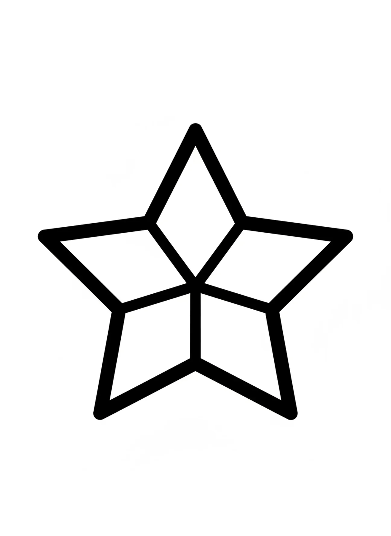 Desenho para colorir da Estrela de Natal gigante para crianças de 2 a 3 anos