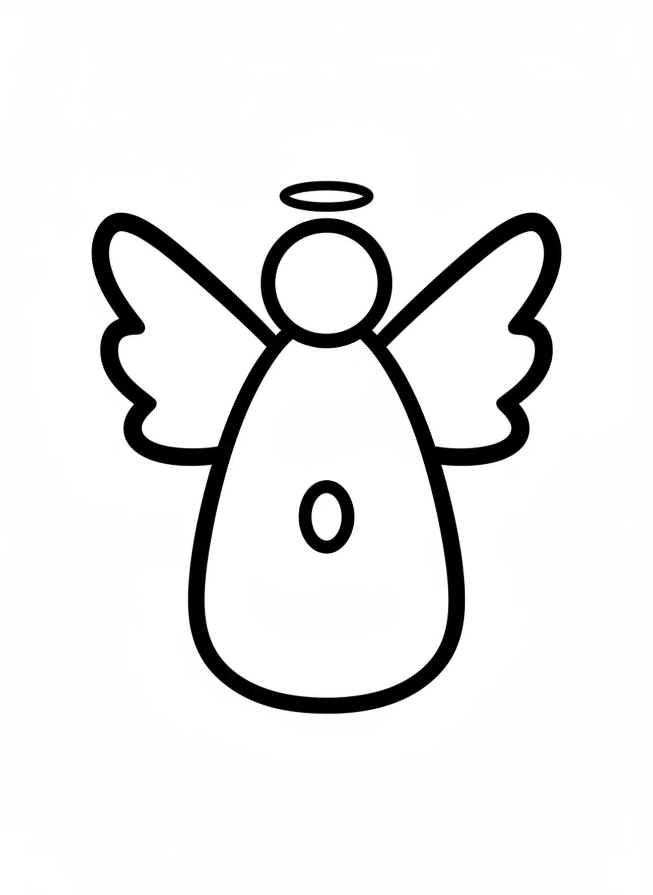 Figure d'ange simple, page à colorier des bergers de la Nativité trouvant Jésus pour les tout-petits de 2 à 3 ans
