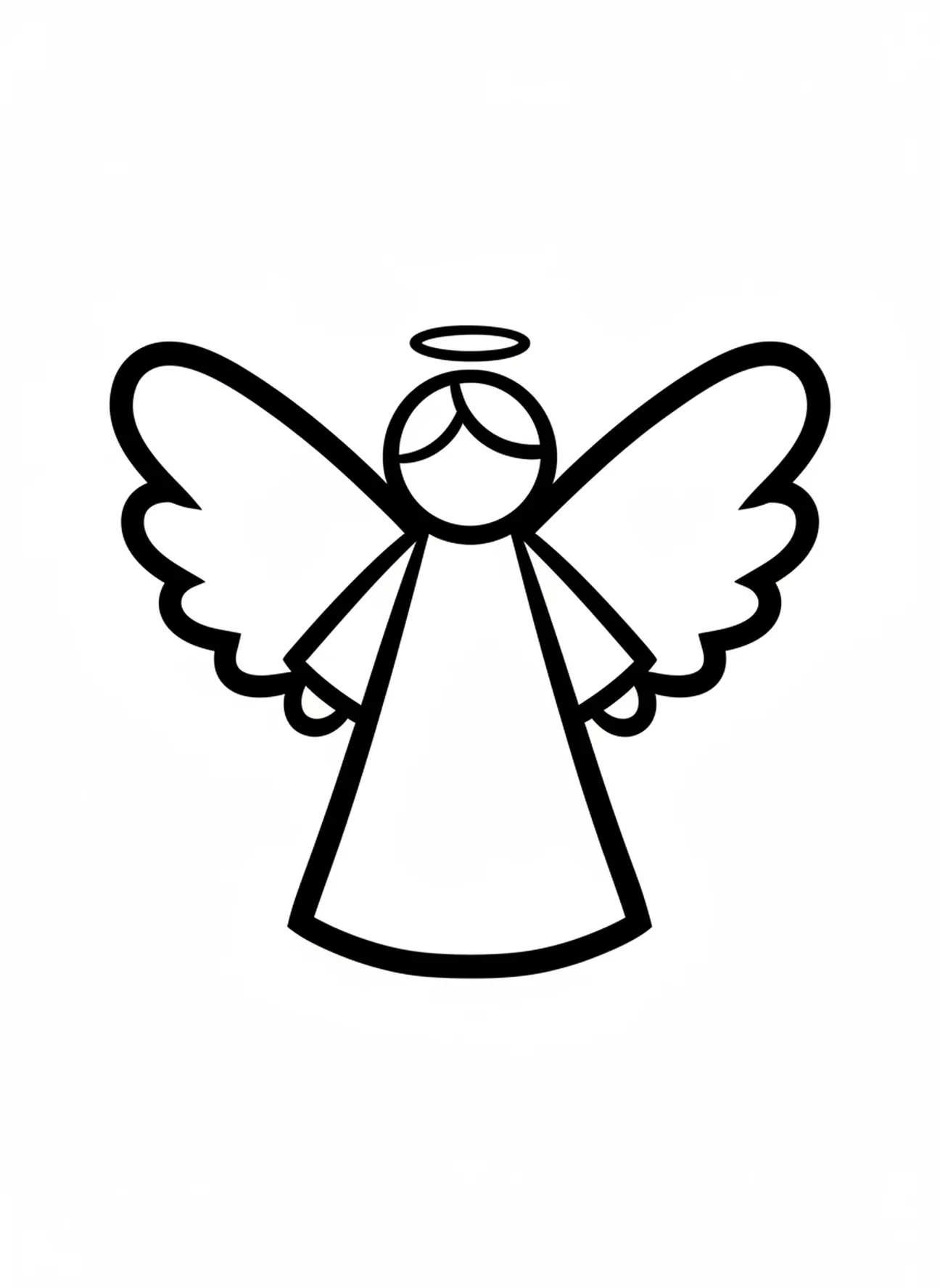 Figure d'ange, page à colorier Étoile de la Nativité au-dessus de Bethléem pour les tout-petits de 2 à 3 ans