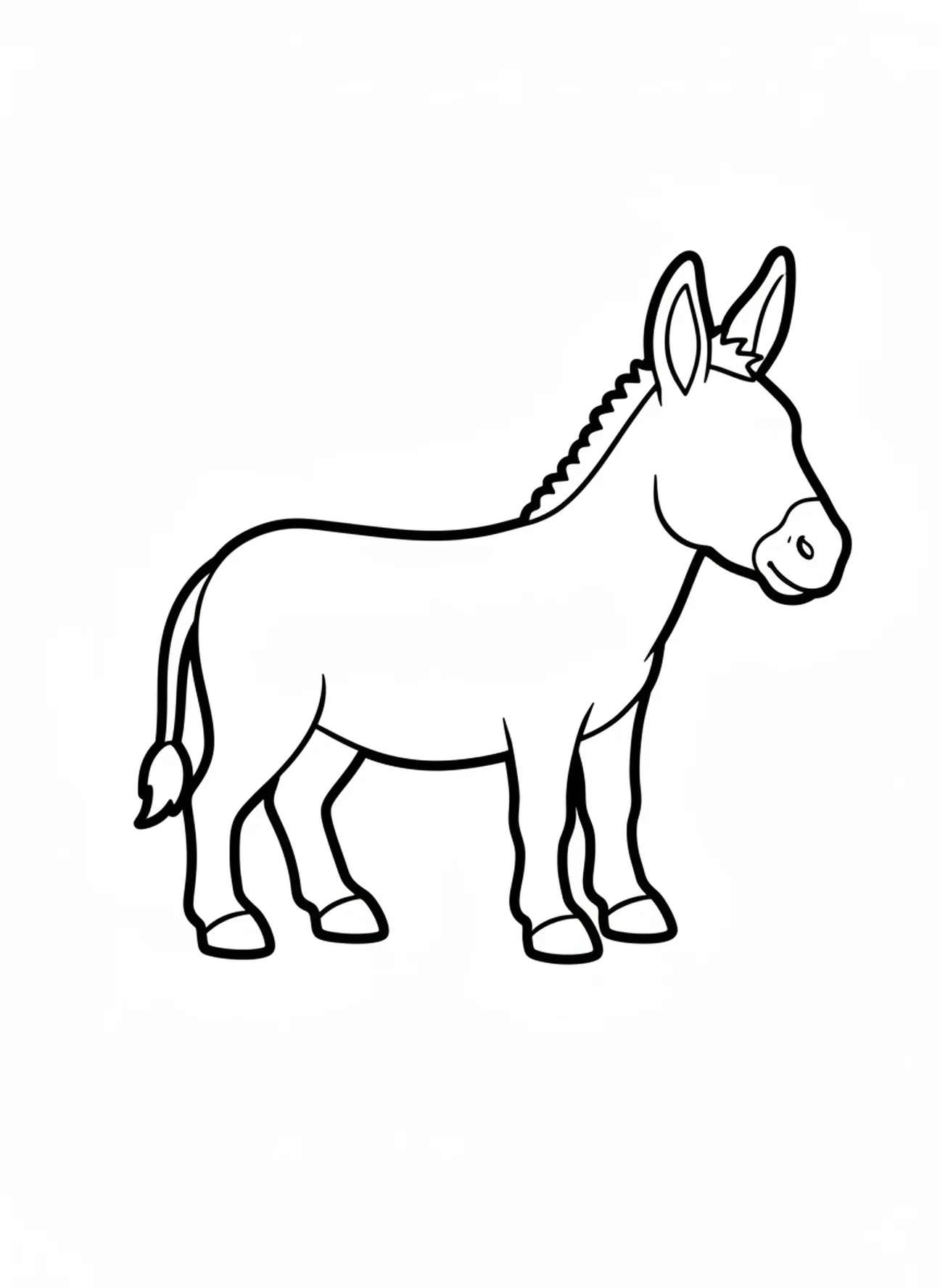 Figurine d'âne, page à colorier de l'Étoile de Noël au-dessus de Bethléem pour les tout-petits de 2 à 3 ans