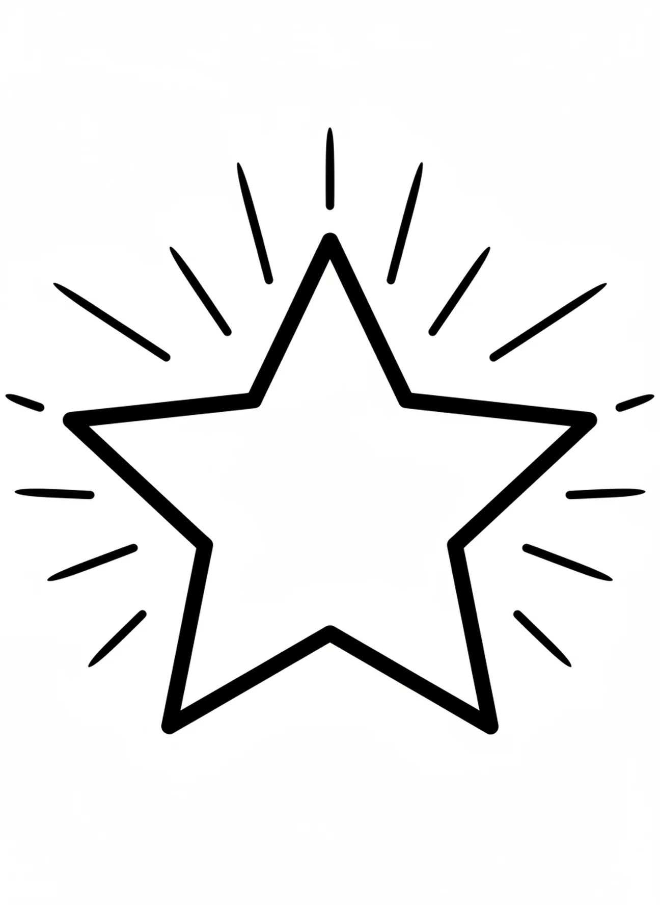 Desenho para colorir de uma estrela, Estábulo em Belém para crianças de 2 a 3 anos