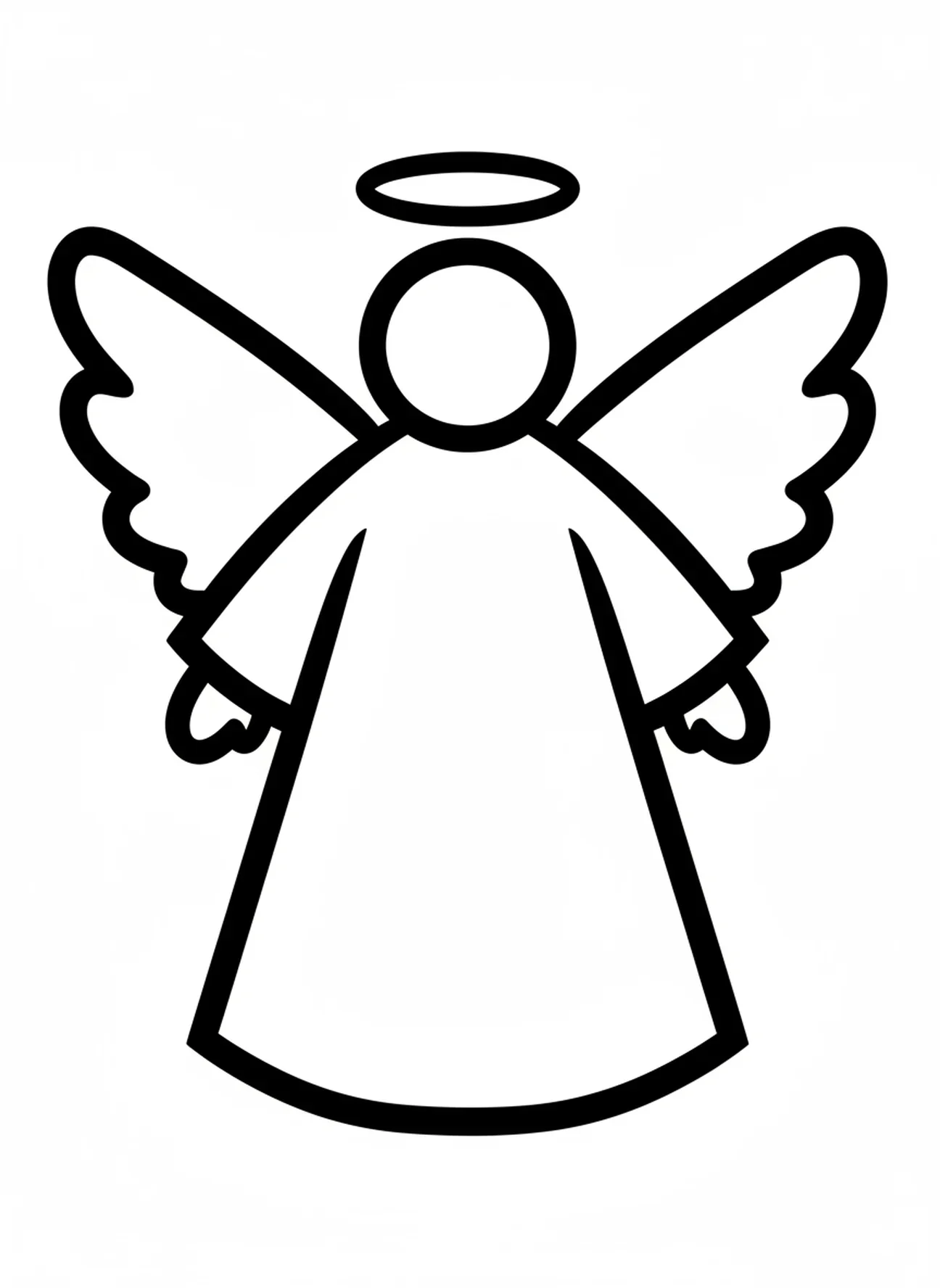 Große Engel-Form, Ausmalbild des Sterns von Bethlehem für Kleinkinder im Alter von 2-3 Jahren
