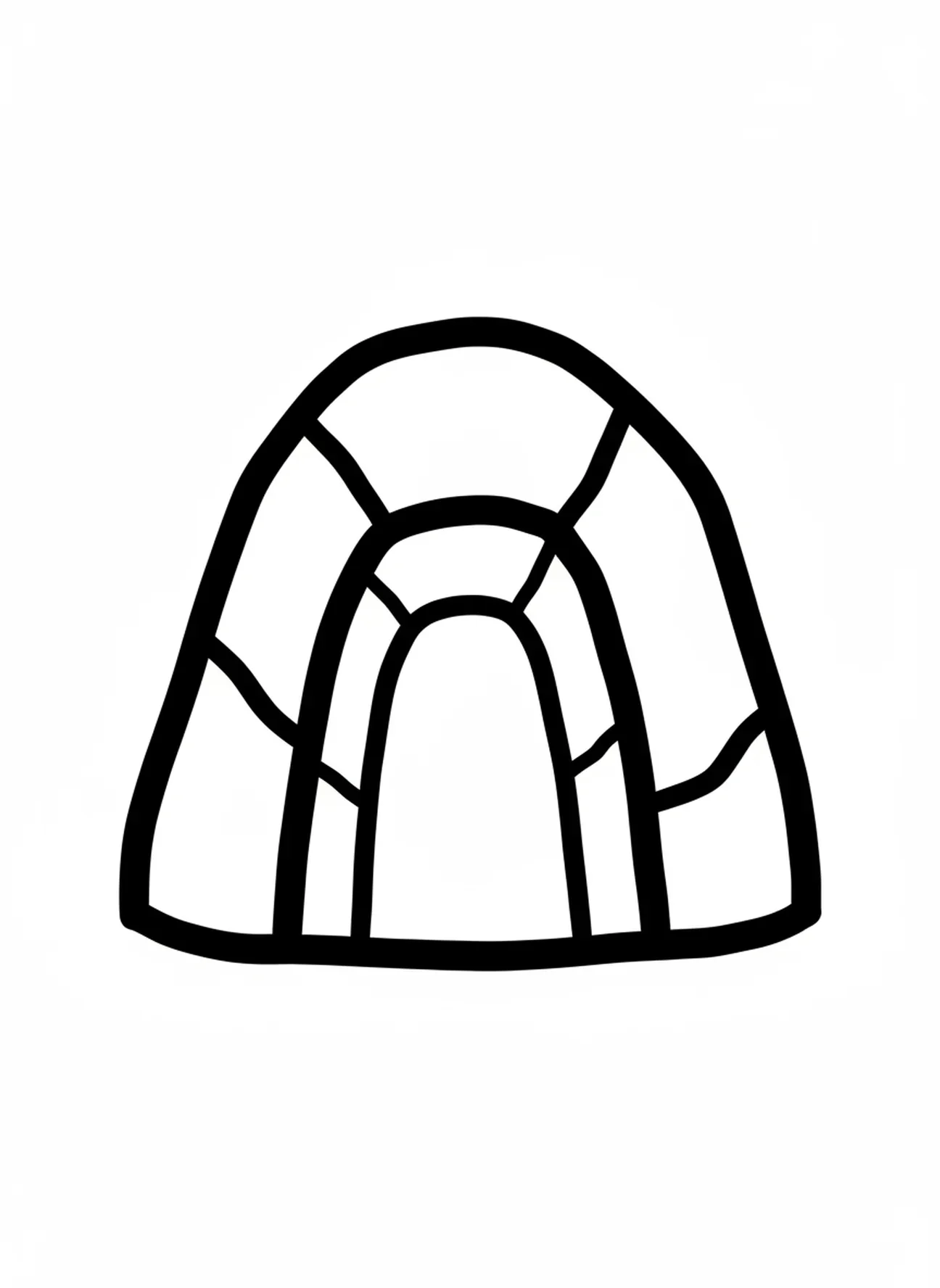 Grande forme de grotte, page à colorier du Tombeau Vide pour les tout-petits de 2 à 3 ans