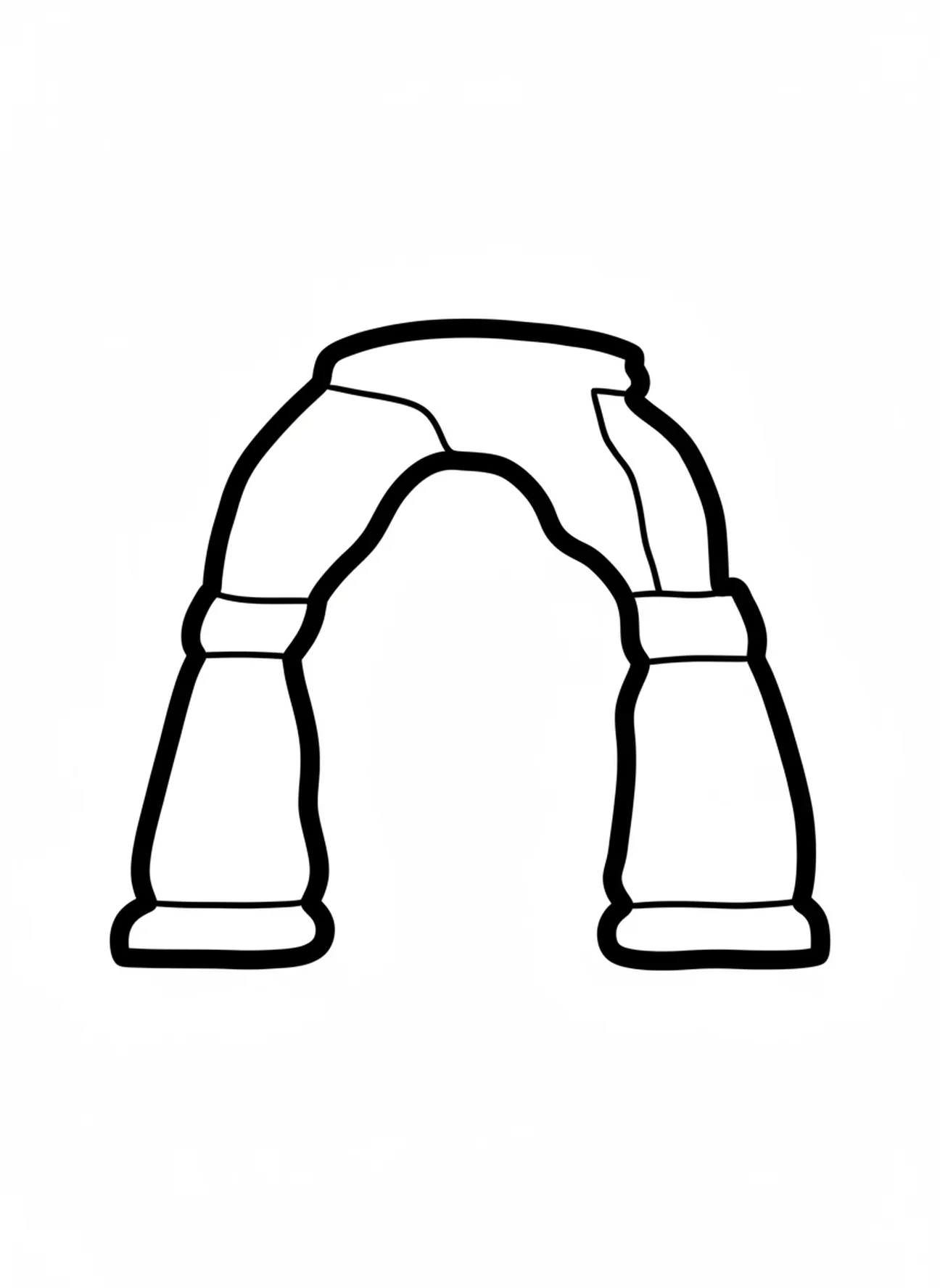 Grande forme d'arc, page à colorier du Tombeau Vide pour les tout-petits de 2 à 3 ans