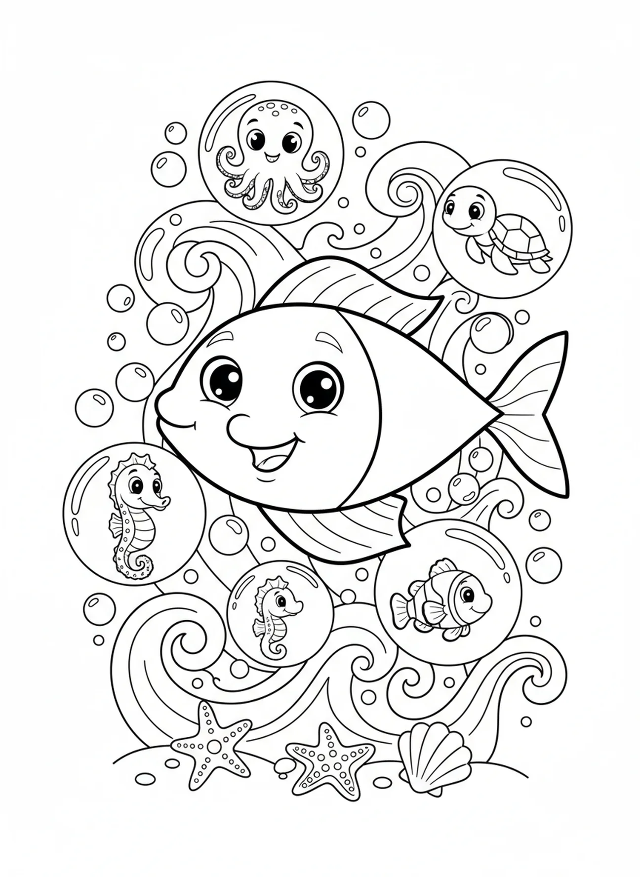 Artistiek Ichthys symbool, Ichthys vis kleurplaat voor kinderen van 5-10 jaar.