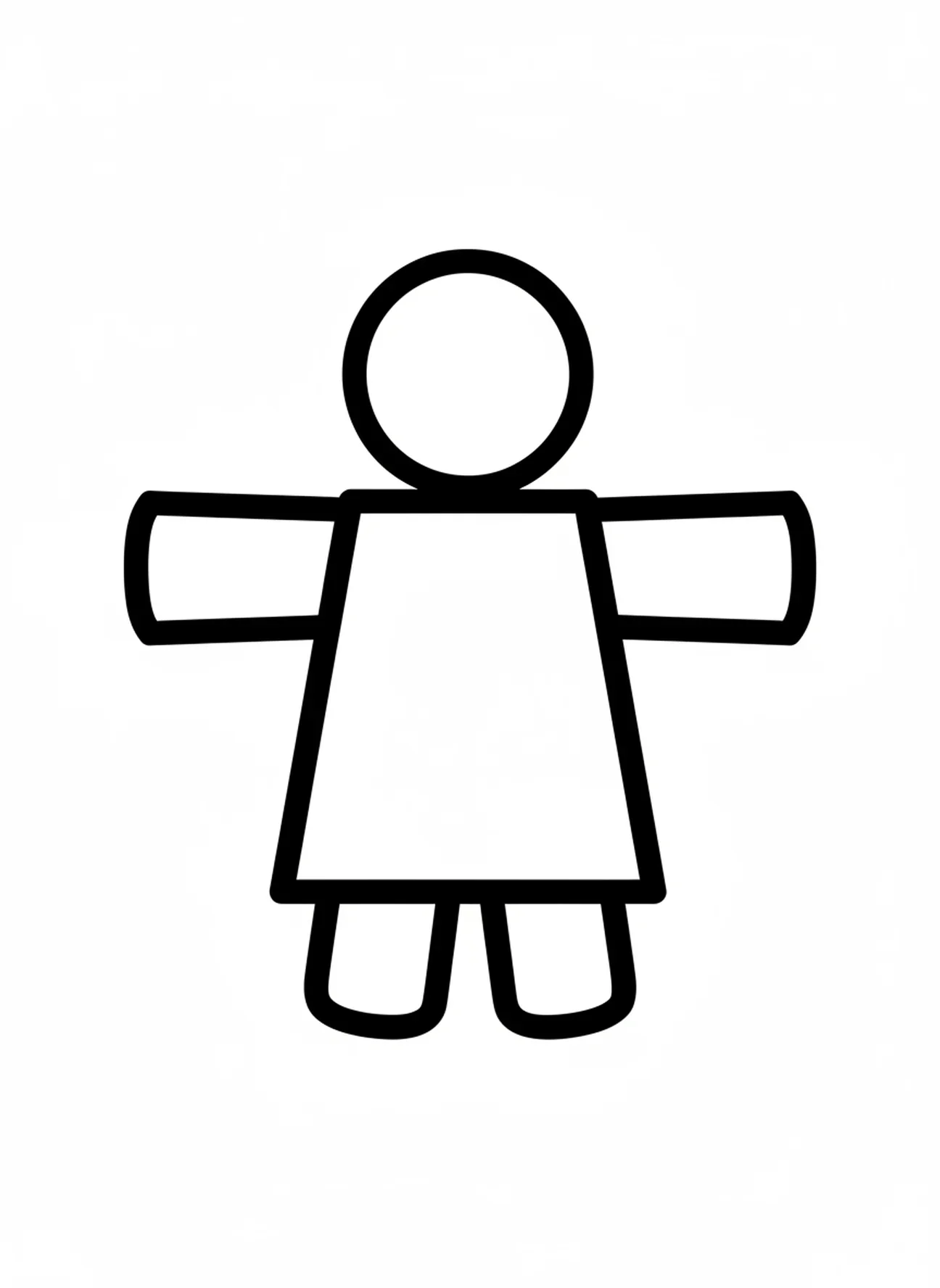 Figure de Noé basique, page à colorier du Livre de coloriage biblique pour les tout-petits de 2 à 3 ans