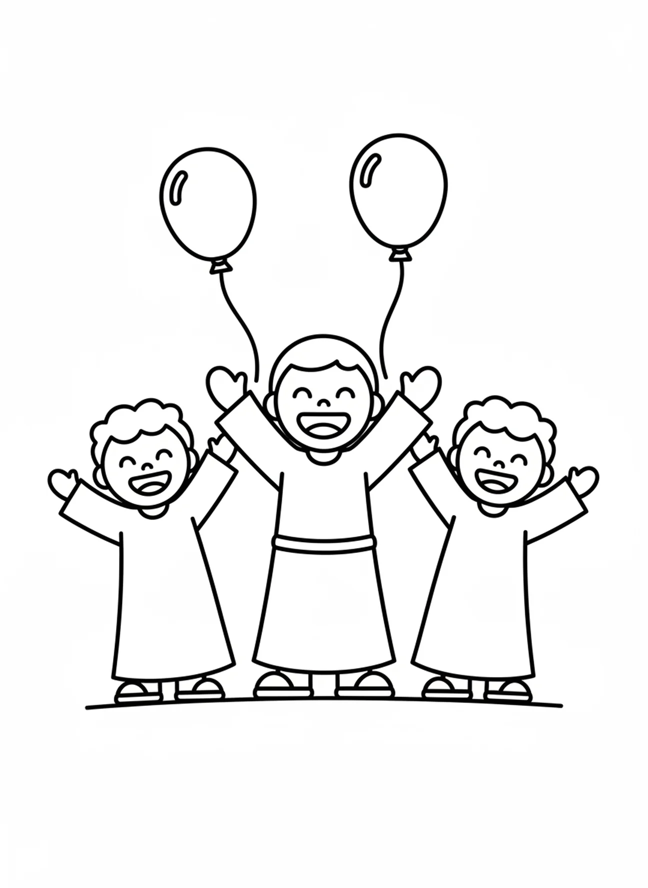 Lazarus und Freunde feiern, Aus dem Grab kommen Ausmalbild für Vorschulkinder im Alter von 3-5 Jahren