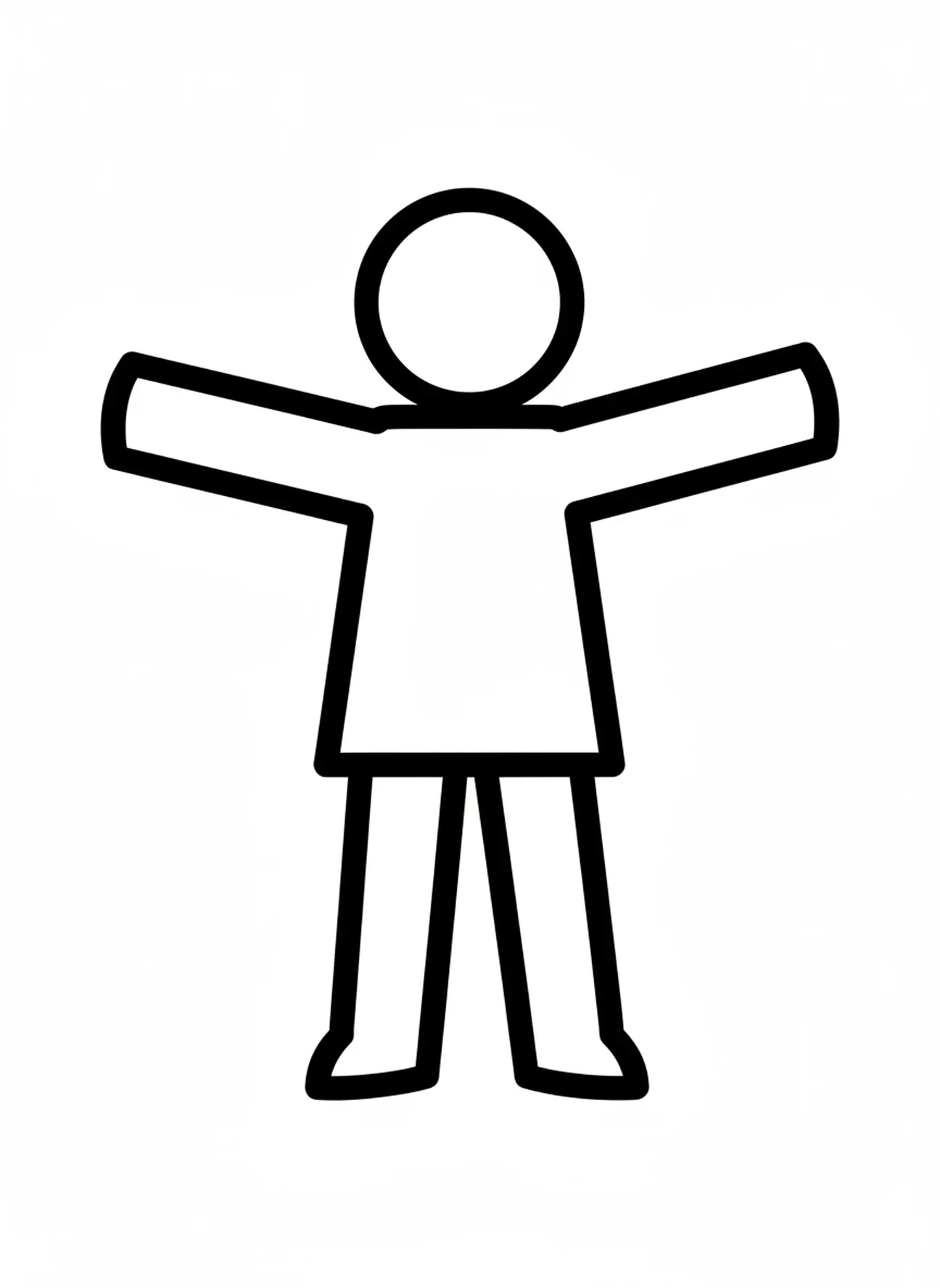 Figure de Noé en bonhomme allumette, page à colorier des Livres de la Bible pour les tout-petits de 2 à 3 ans