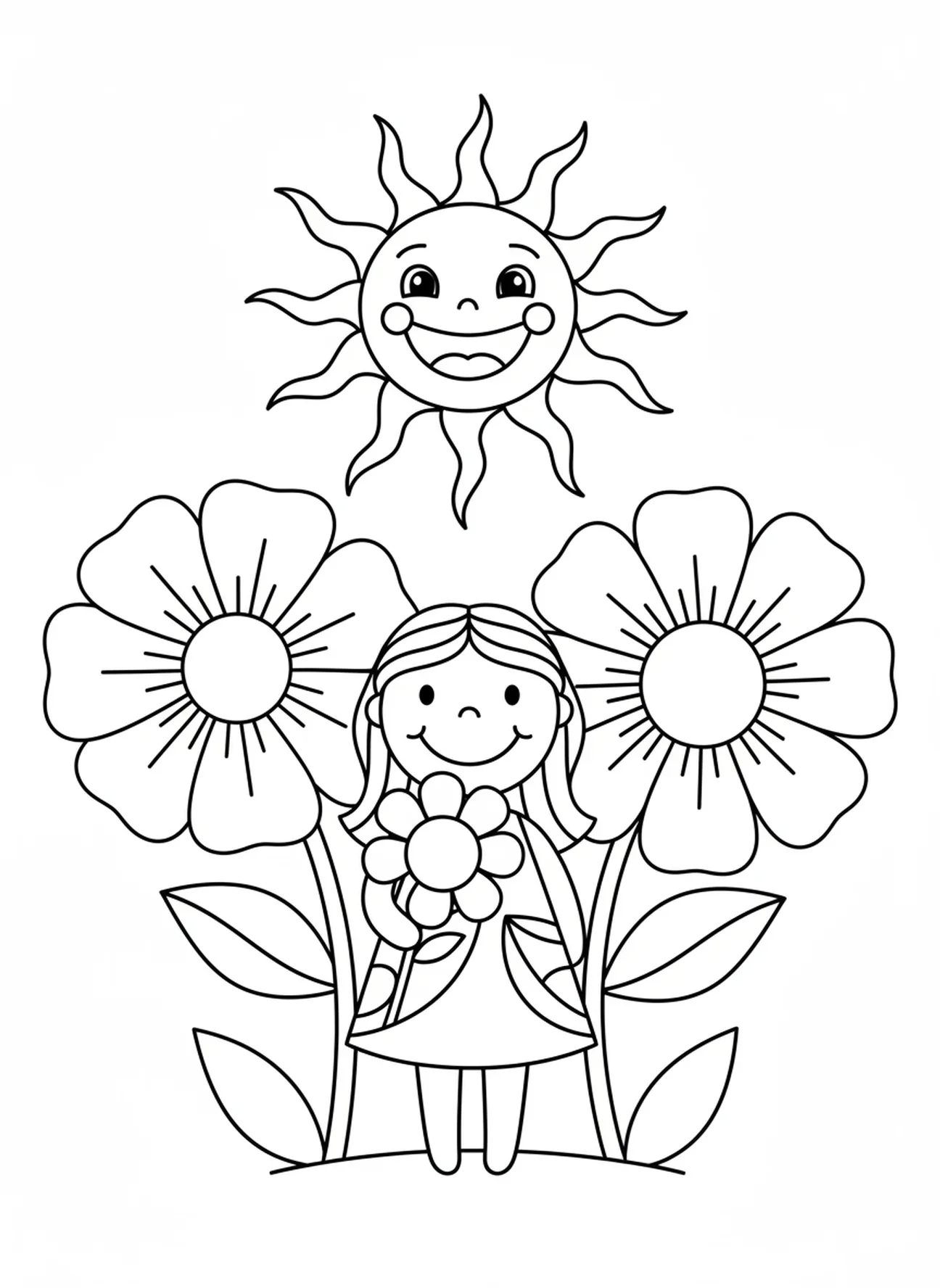 Ève explorant le jardin, page à colorier sur la Création d'Ève pour les enfants d'âge préscolaire de 3 à 5 ans