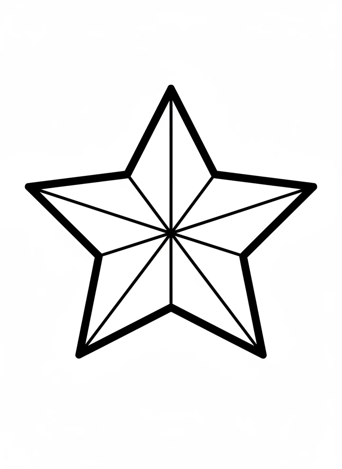 Grande étoile, page à colorier sur la Création Soleil Lune Étoiles pour les tout-petits de 2 à 3 ans