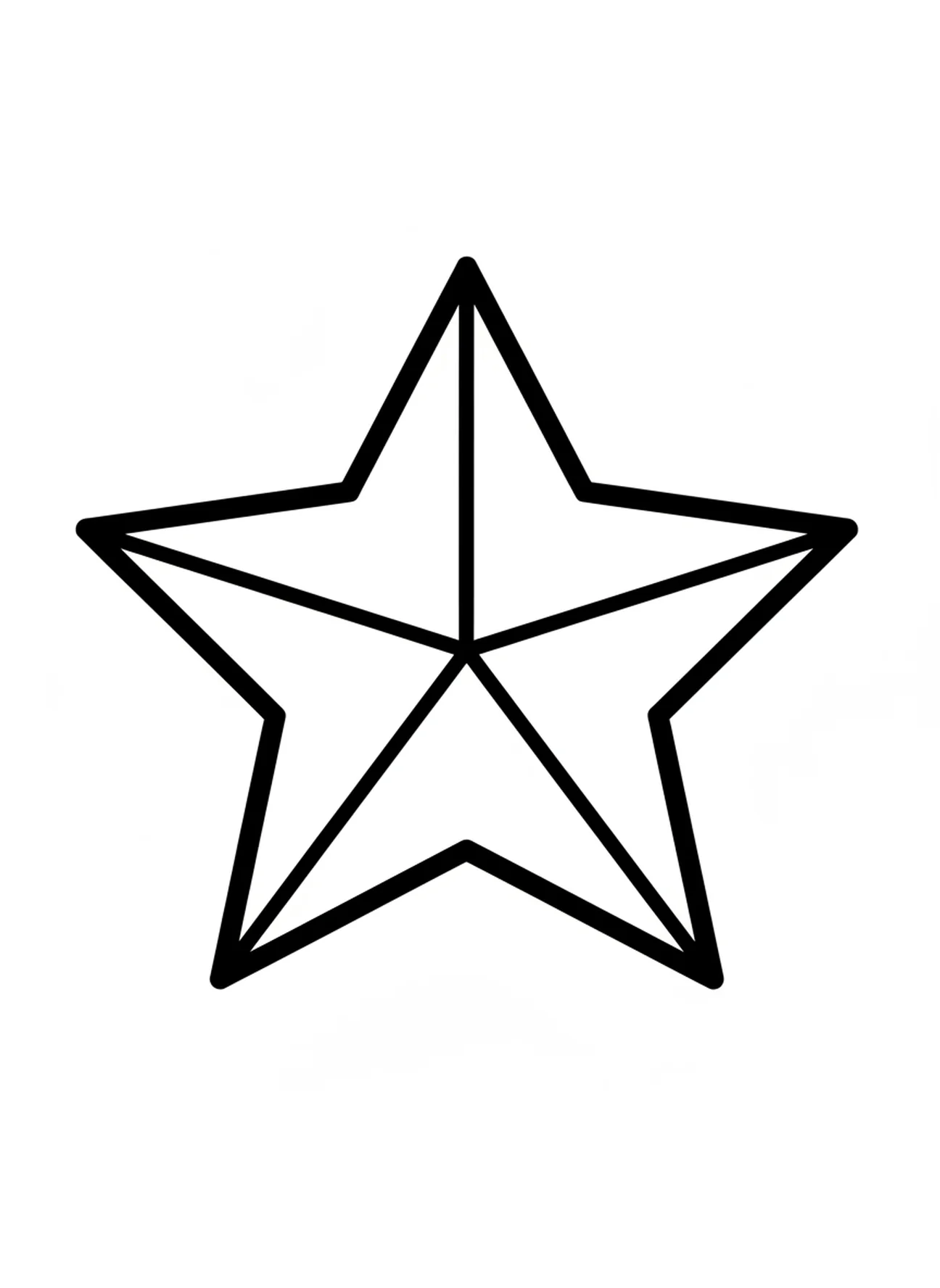 Große Sternform, Tage der Schöpfung Ausmalbild für Kleinkinder im Alter von 2-3 Jahren