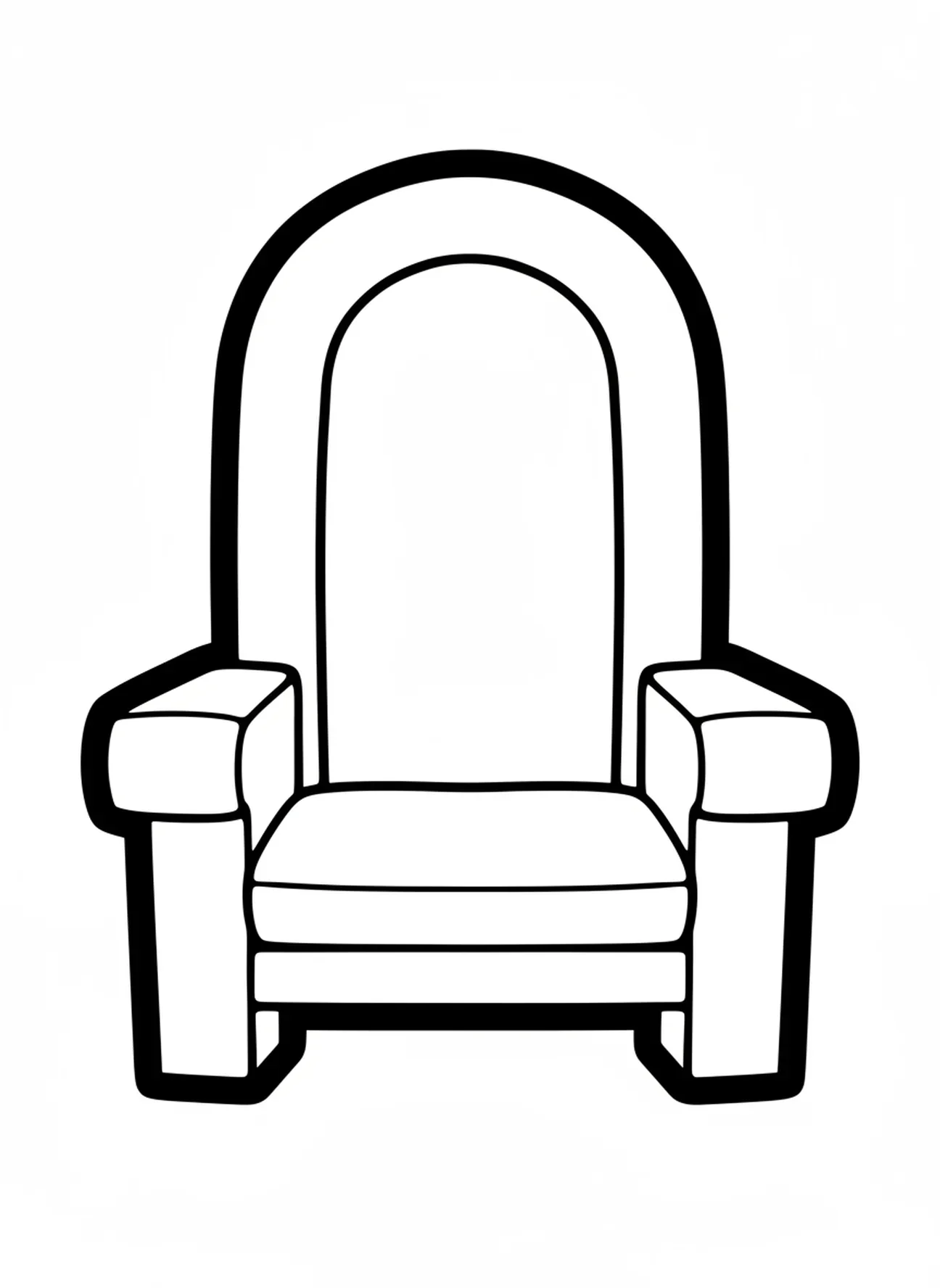 Desenho para colorir do trono grande, Casaco de Muitas Cores de José para crianças de 2 a 3 anos.