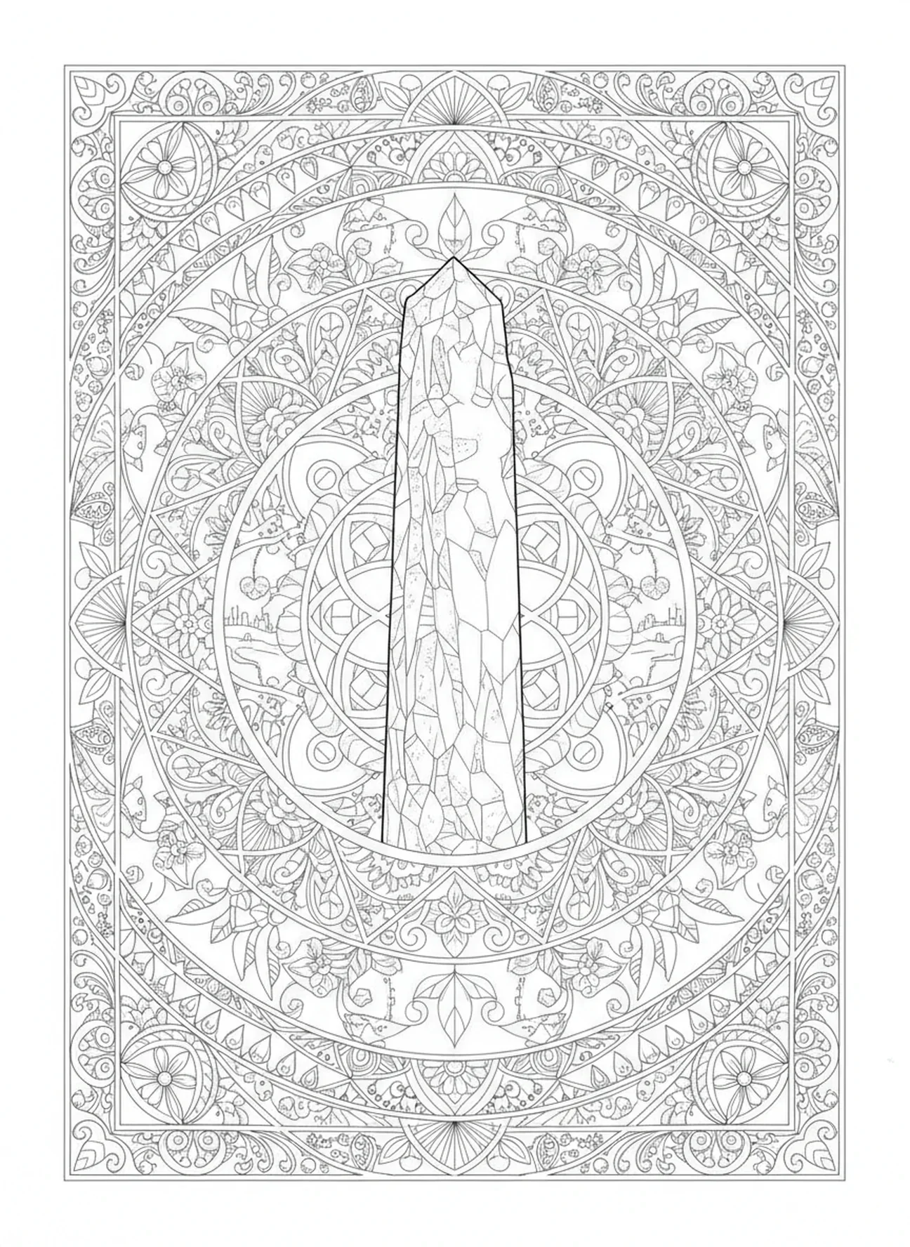 Salzsäule, die Frau Lots Ausmalbild für Erwachsene im Stil des Bibeljournaling