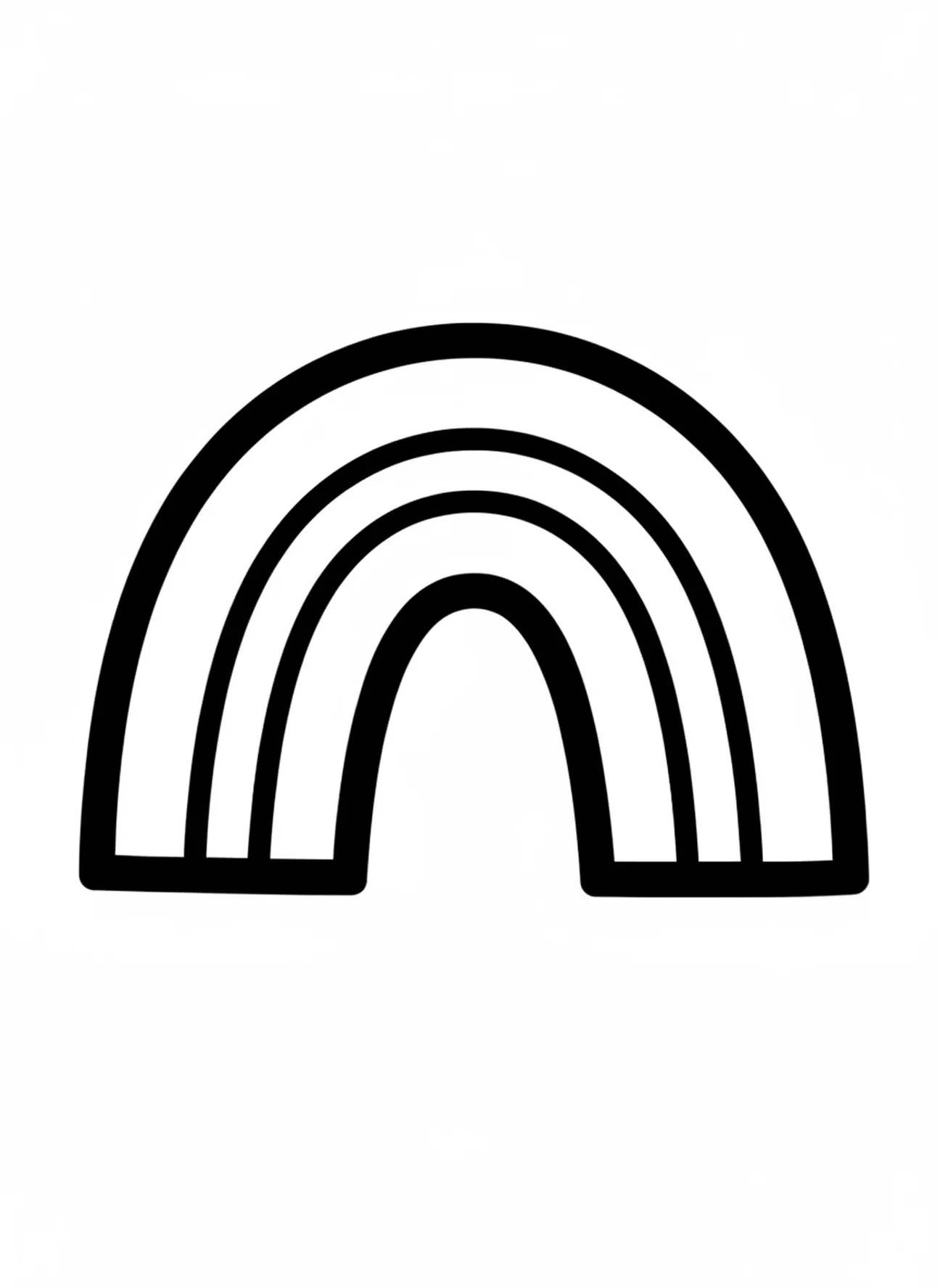 Arco-íris, página para colorir de Noé para crianças de 2 a 3 anos.