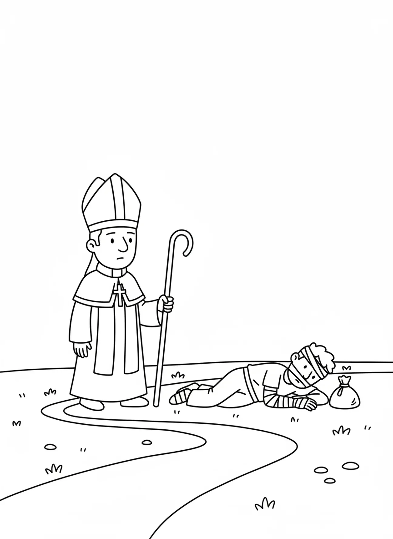 Page à colorier d'animaux se rassemblant autour de l'arche de Noé dans un style de journal biblique pour adultes
