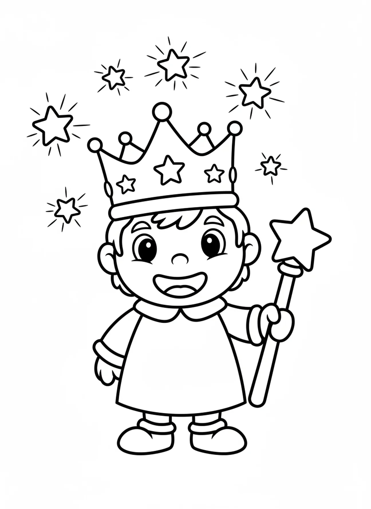David portant une couronne, page à colorier de Samuel oint David pour les enfants d'âge préscolaire de 3 à 5 ans