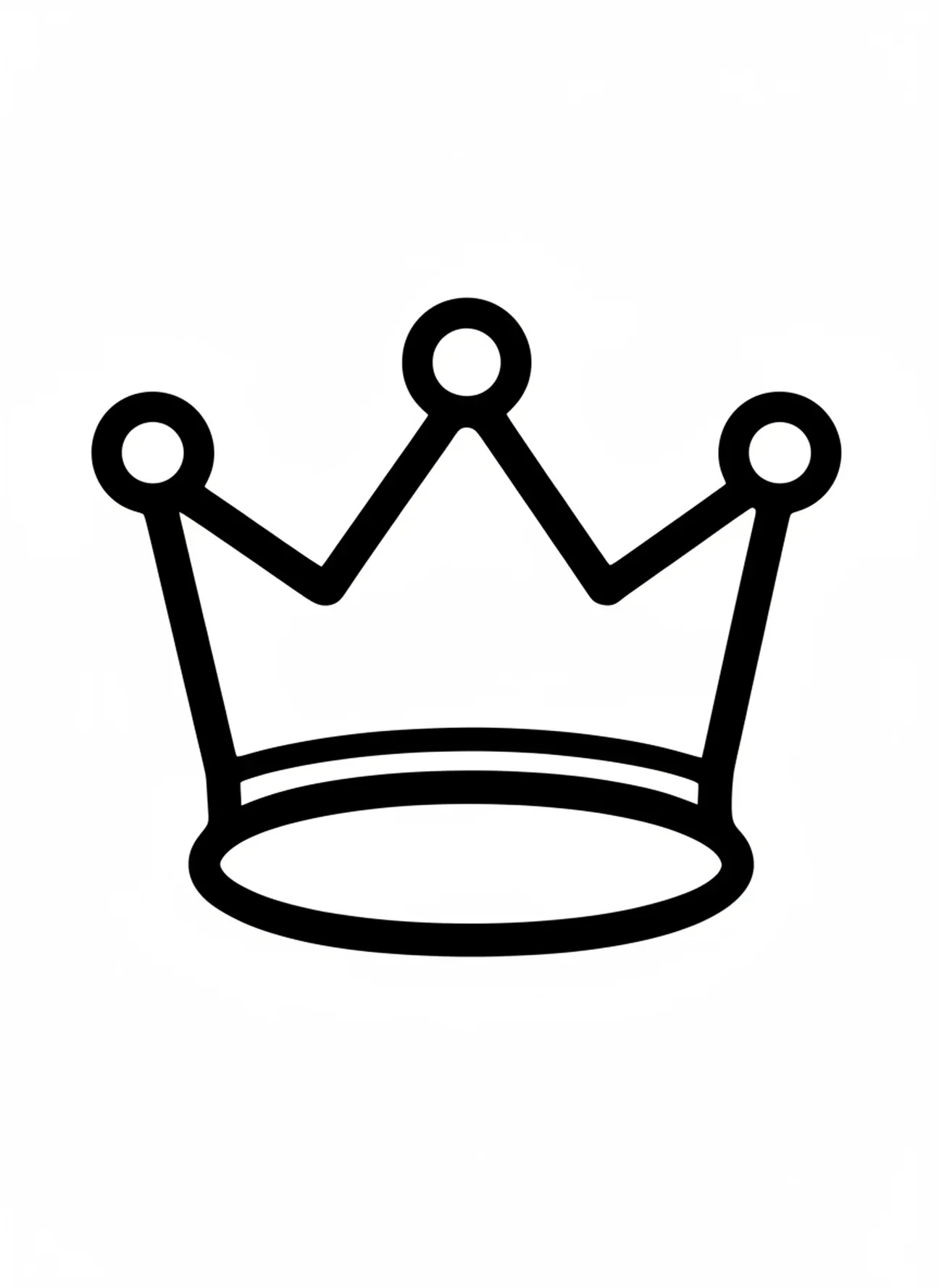 Grande couronne simple, page à colorier de la sagesse de Salomon pour les tout-petits de 2 à 3 ans.