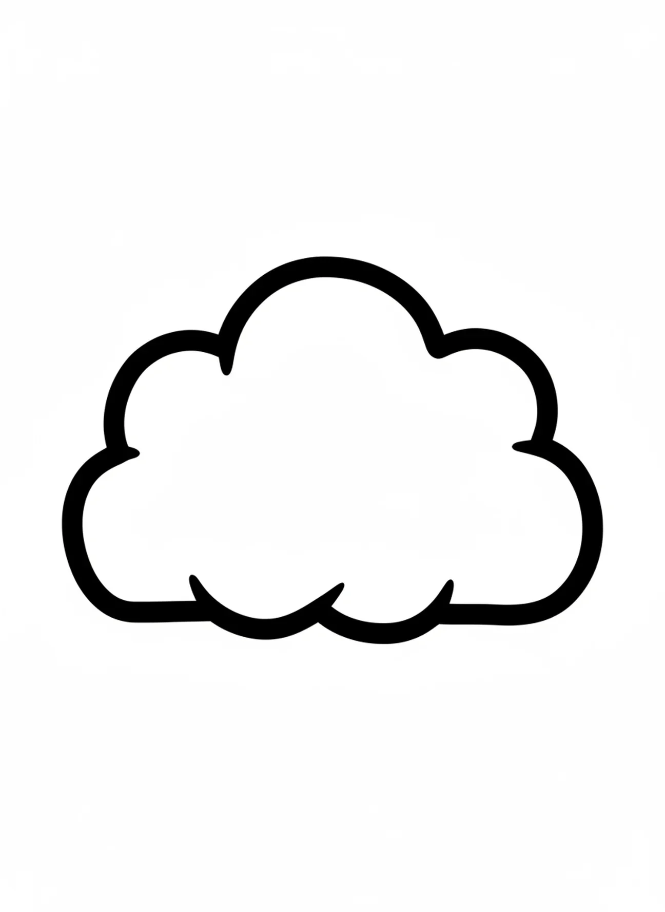 Eine riesige dunkle Wolke, Ausmalbild der Zehn Plagen für Kleinkinder im Alter von 2-3 Jahren