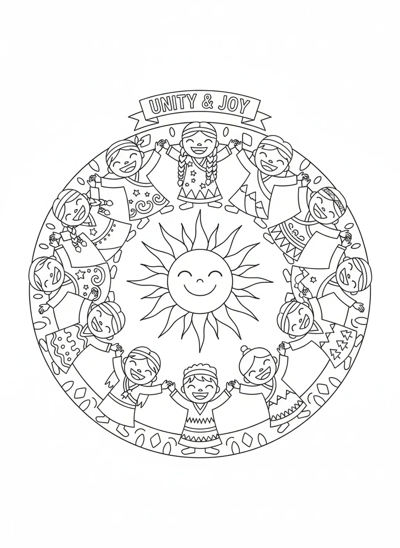 Zwölf Stämme beten, Ausmalbild der Zwölf Stämme für Kinder im Alter von 5-10 Jahren