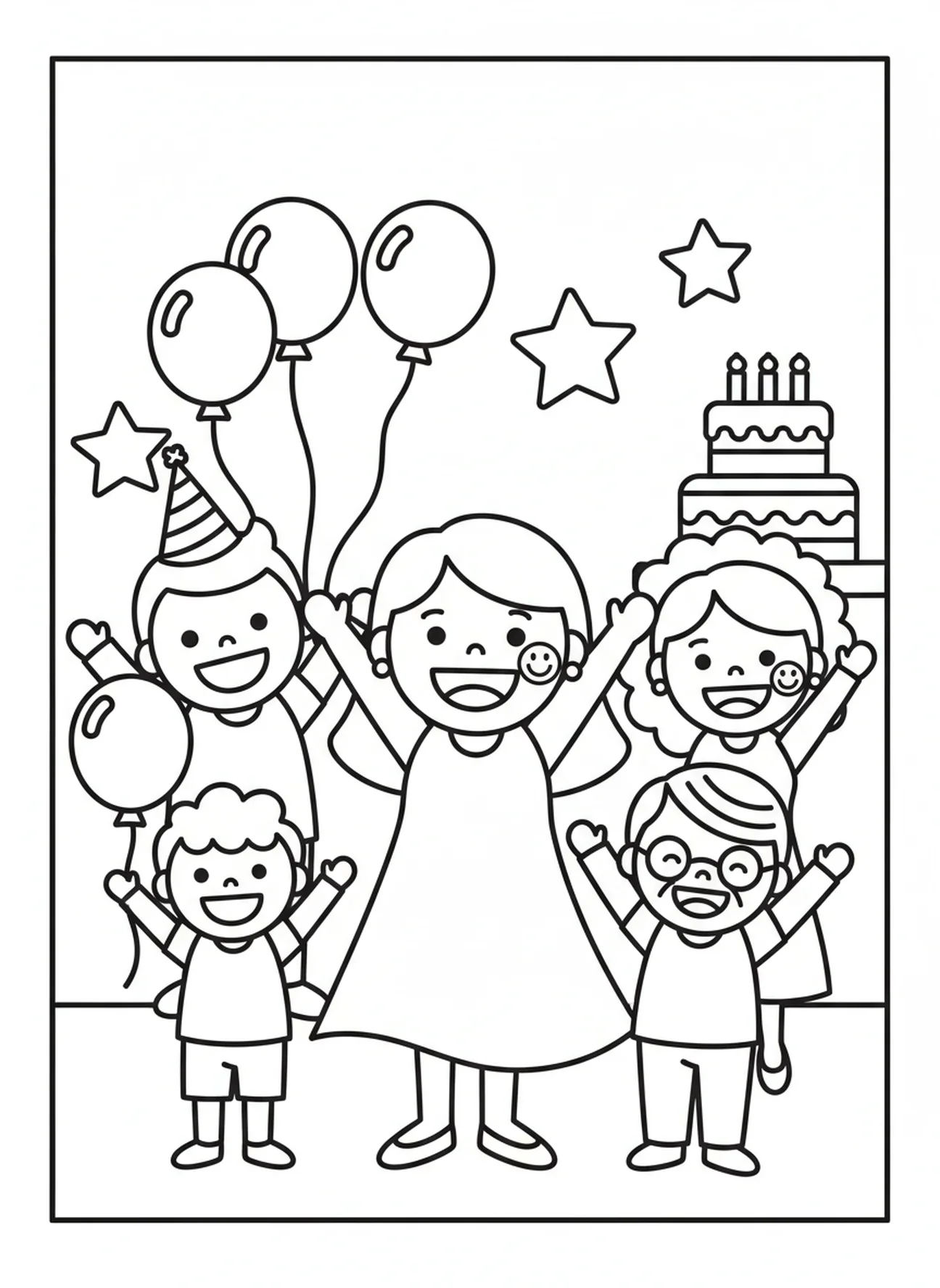 Feierliche Szene, Ausmalbild vom verlorenen Geldstück für Vorschulkinder im Alter von 3-5 Jahren