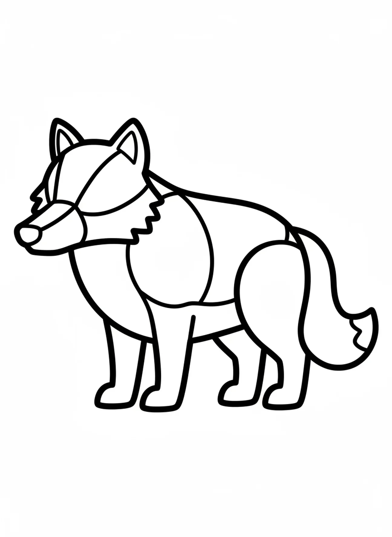 Grote wolfvorm, Verloren Schaap kleurplaat voor peuters van 2-3 jaar