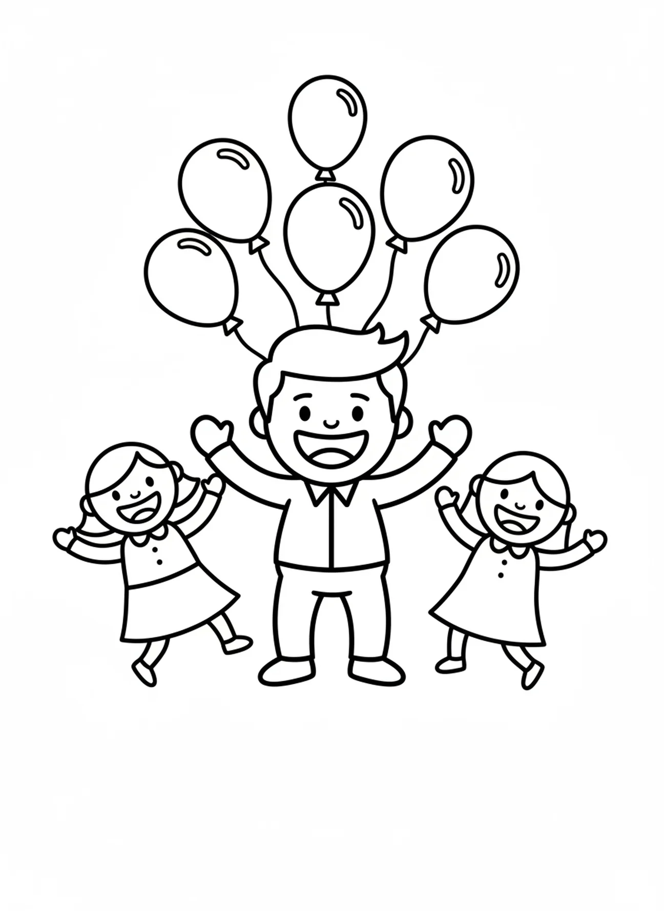 Scène de célébration joyeuse, page à colorier du Fils prodigue pour les enfants d'âge préscolaire de 3 à 5 ans