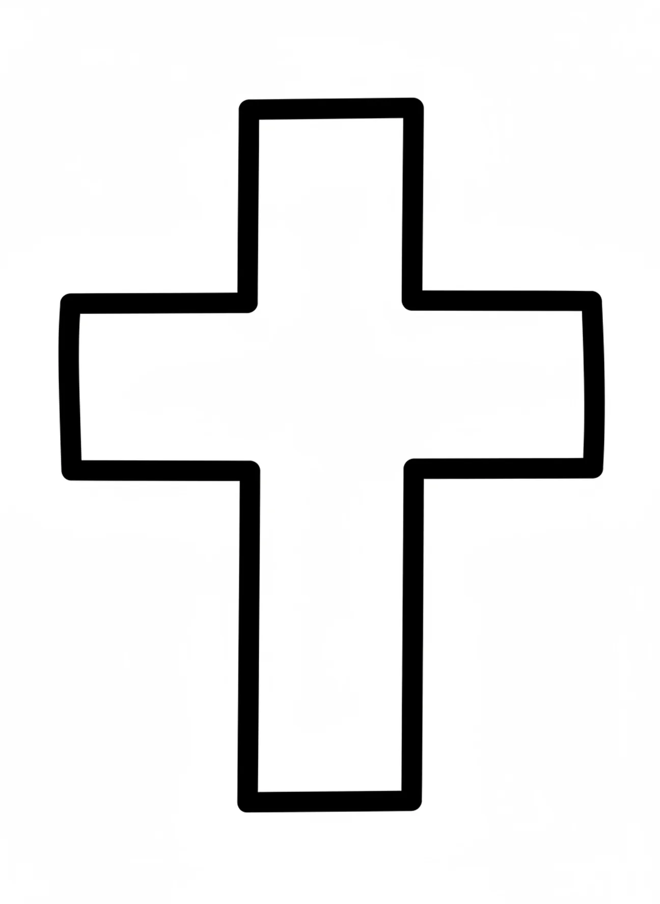 Symbole de croix, Page à colorier des mains d'enfant en prière pour les tout-petits de 2 à 3 ans