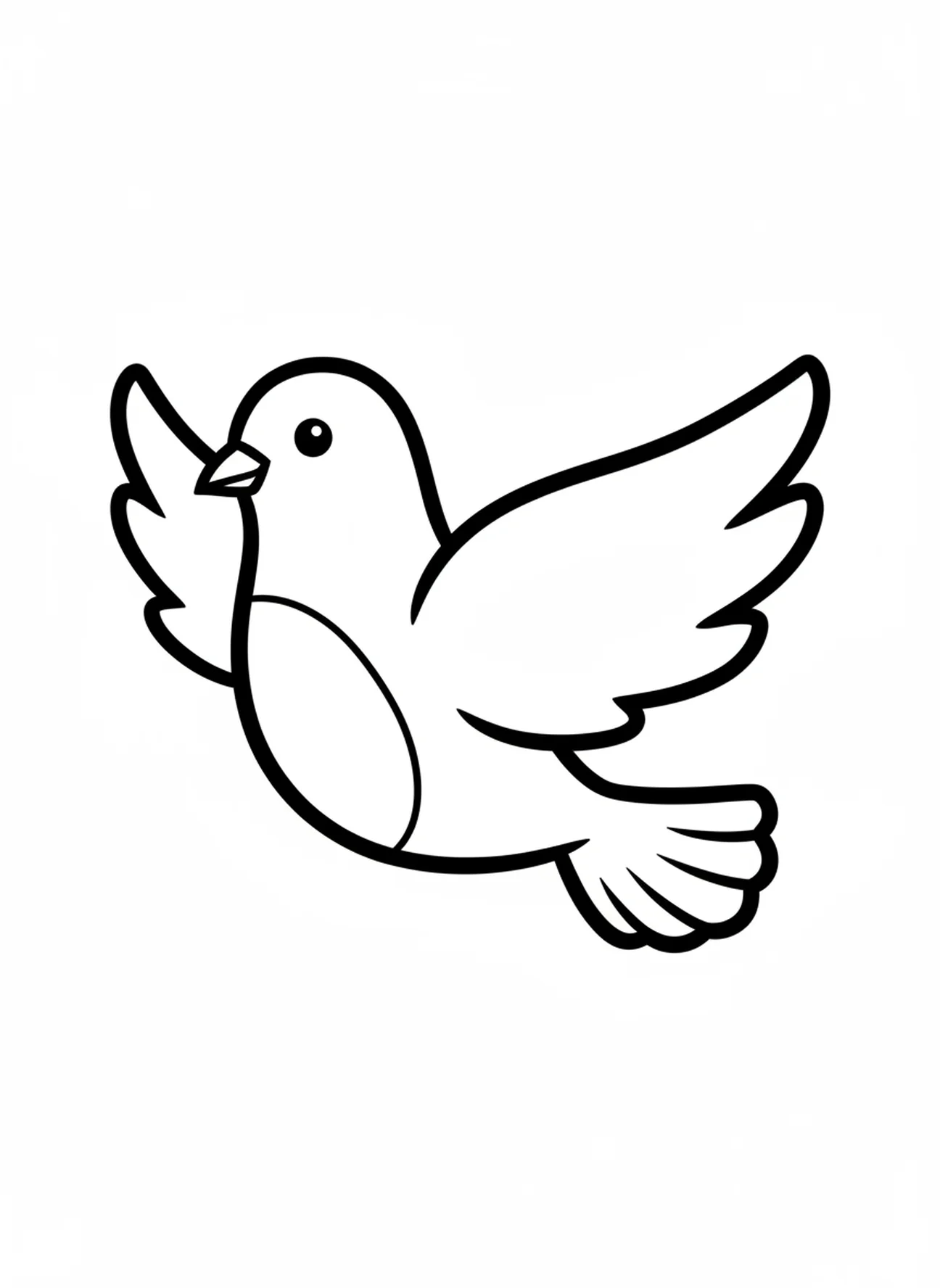 Symbole de la colombe, Page à colorier des mains d'enfant en prière pour les tout-petits de 2 à 3 ans