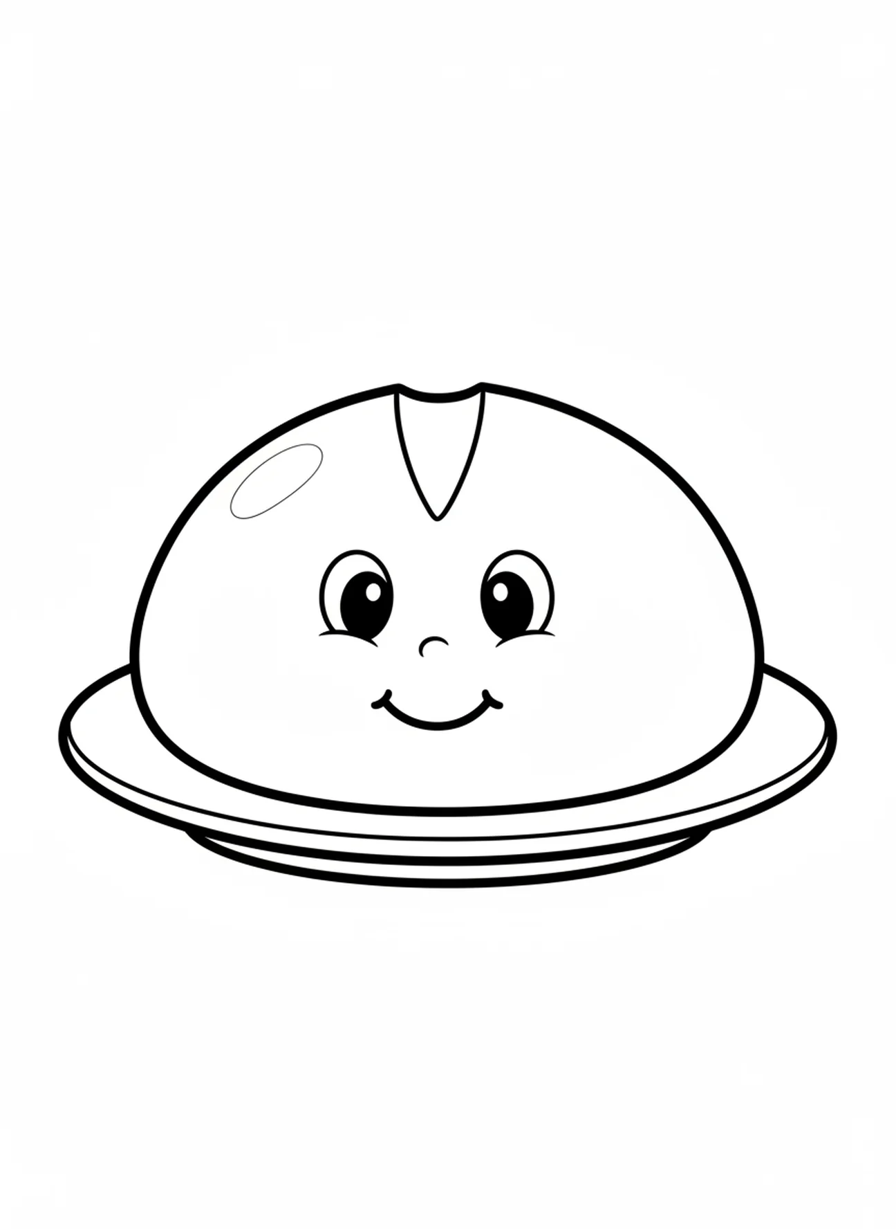 Großes Brot, Ausmalbild zum Vaterunser tägliches Brot für Vorschulkinder im Alter von 3-5 Jahren