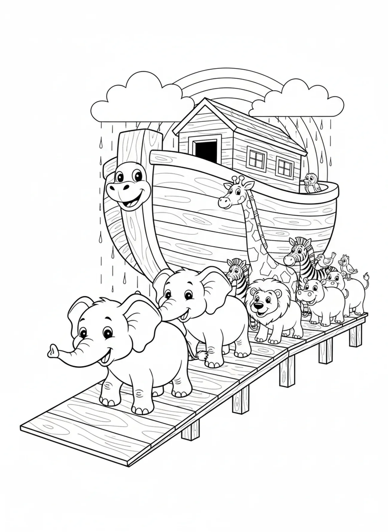 Paire d'éléphants, page à colorier sur le thème de la confiance pour les enfants de 5 à 10 ans